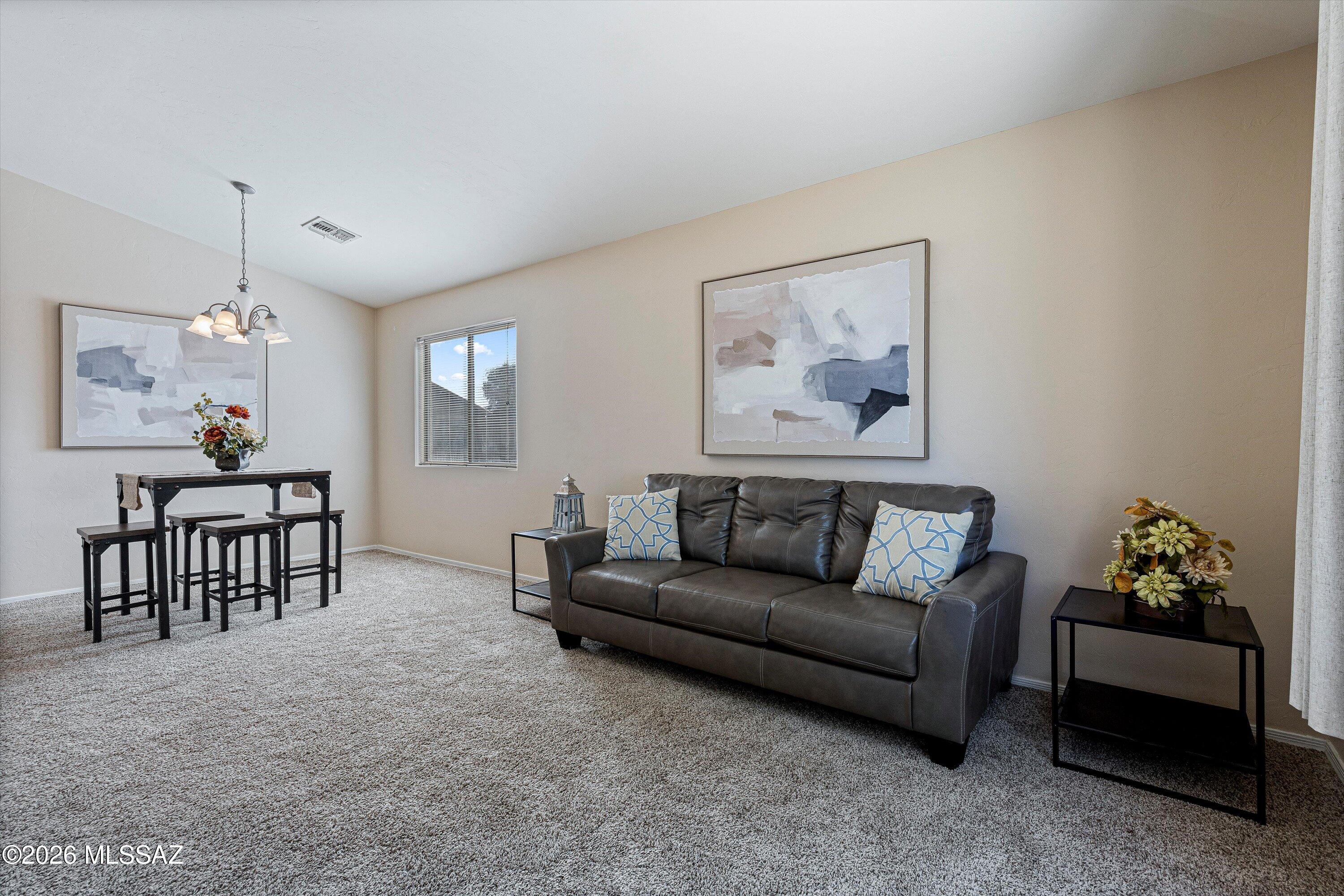 Beautiful San Lucas home on oversized cul-de-sac lot! Come enjoy all Marana has to offer: New Rec Center with splash pads & slides, tons of new shopping and restaurants emerging. Home features formal separate living room and dining room with soaring vaulted ceilings. Open kitchen with large center island overlooks family room and breakfast area. Separate pantry closet, lots of counter & cabinet space and all appliances included.  Oversized ceramic tile, lots of natural light, ceiling fans, epoxy coated garage floors, and more. Spacious Primary bedroom has large walk-in closet, dual sink vanity, and relaxing soaking tub. Huge backyard and side yard with plenty of room for pool, gardens or what ever you can dream! 2 neighborhood parks with grass areas, play equipment, and ramadas.