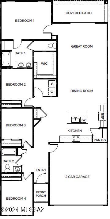 Brand-new construction and brand-new floorplan within Rocking K, a master-planned community. This single-story home boasts an open concept layout that caters to comfort and style. This home is 1815 square feet of living space. The living area is accentuated by 9 feet high ceilings. Quartz countertops in kitchen, upgraded cabinets, and stainless steel appliances including a microwave, dishwasher and gas range. The primary suite has a large closet for ample storage and an en-suite bathroom with a double vanity. Energy efficiency is at the forefront of this Zero Energy Ready home's design, boasting spray foam insulation, dual pane low-emissivity windows and ceiling fan prewires to ensure comfort year-round. Photos are of model Home.