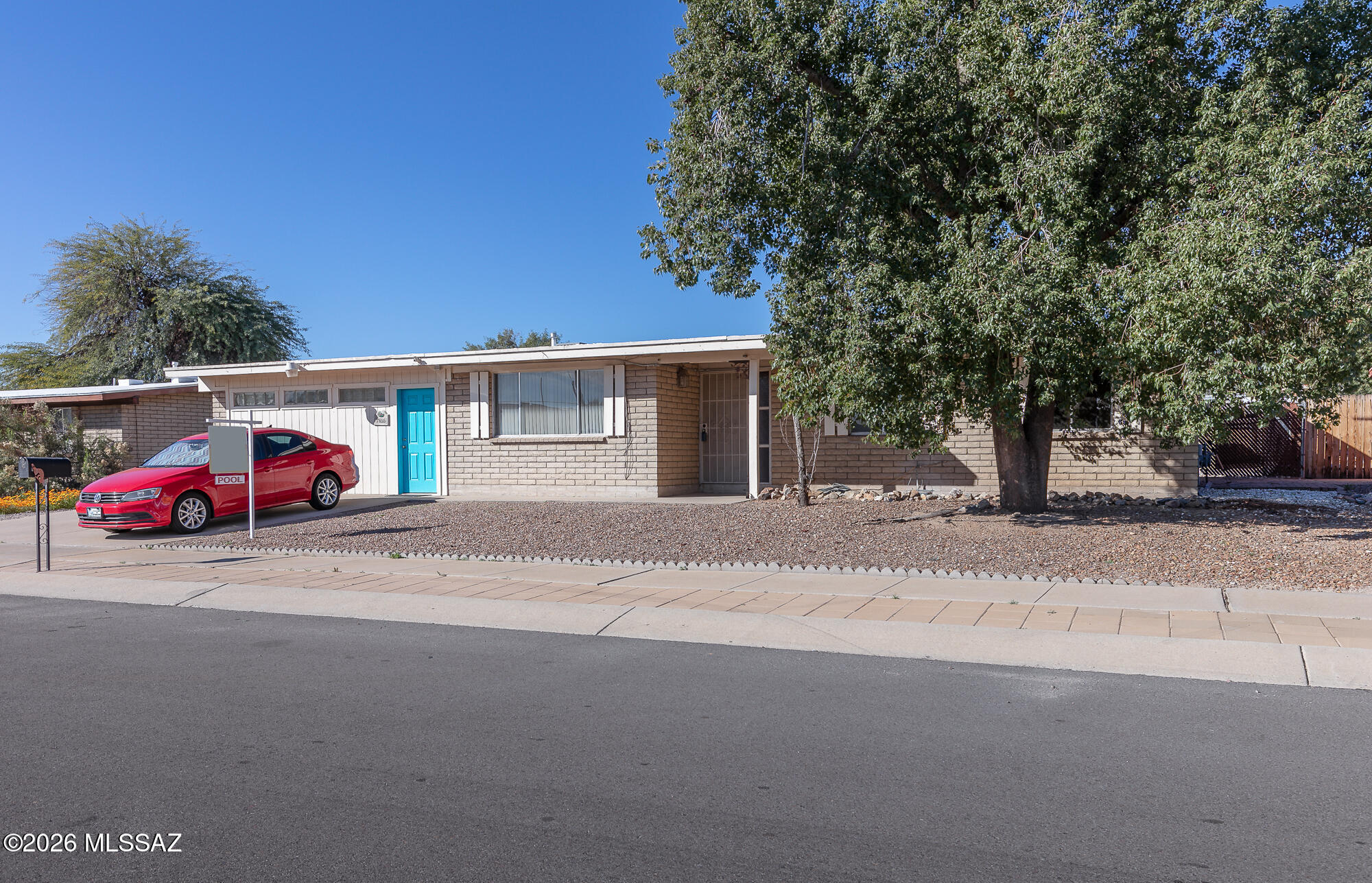 Perfect location, Shopping, Hospitals, I-10 access, all schools. Newly Painted, with new carpets and new plank tile floors.  Beautiful pool with slide. Patio is aprox. 45 ft. by 12.,   4 Bed-2 bath, with two great rooms, ( 22 x 23 and 23 x 21) Giant laundry room, 8 x 15.  Additional storage shed, ( concrete floor-in shed, power, 8 x 15.)  Block home, great insulation, Older neighborhood, No HOA, good neighbors.  Low-low traffic.  Please see agent remarks.