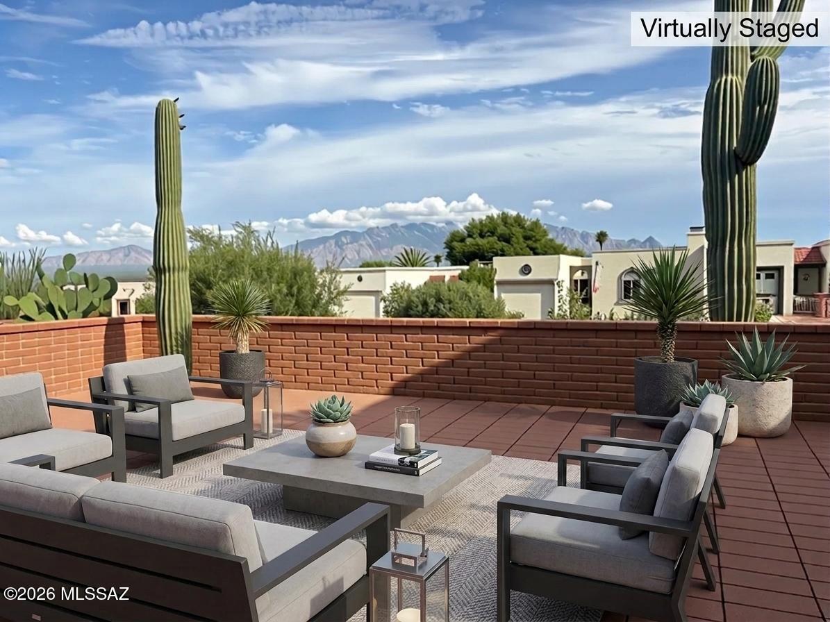 Positioned in a quiet cul-de-sac, this home delivers a panoramic front-row seat to the Santa Rita Mountains without demanding anything in return. The kind of daily scenery that makes checking the weather optional. The floor plan is efficient, & built for easy living, with spacious bedrooms, two baths, generous storage, & a garage that actually holds more than holiday decorations. Whether you're seeking winter headquarters, an investment property, or a permanent relocation from a higher-cost, higher-hassle zip code, this is a clean break from complexity.  No lingering obligations. Just mountains, sunsets, & enough peace & quiet to hear yourself think. As an added bonus, the property includes a large safe, because protecting your valuables should be easier than finding them.