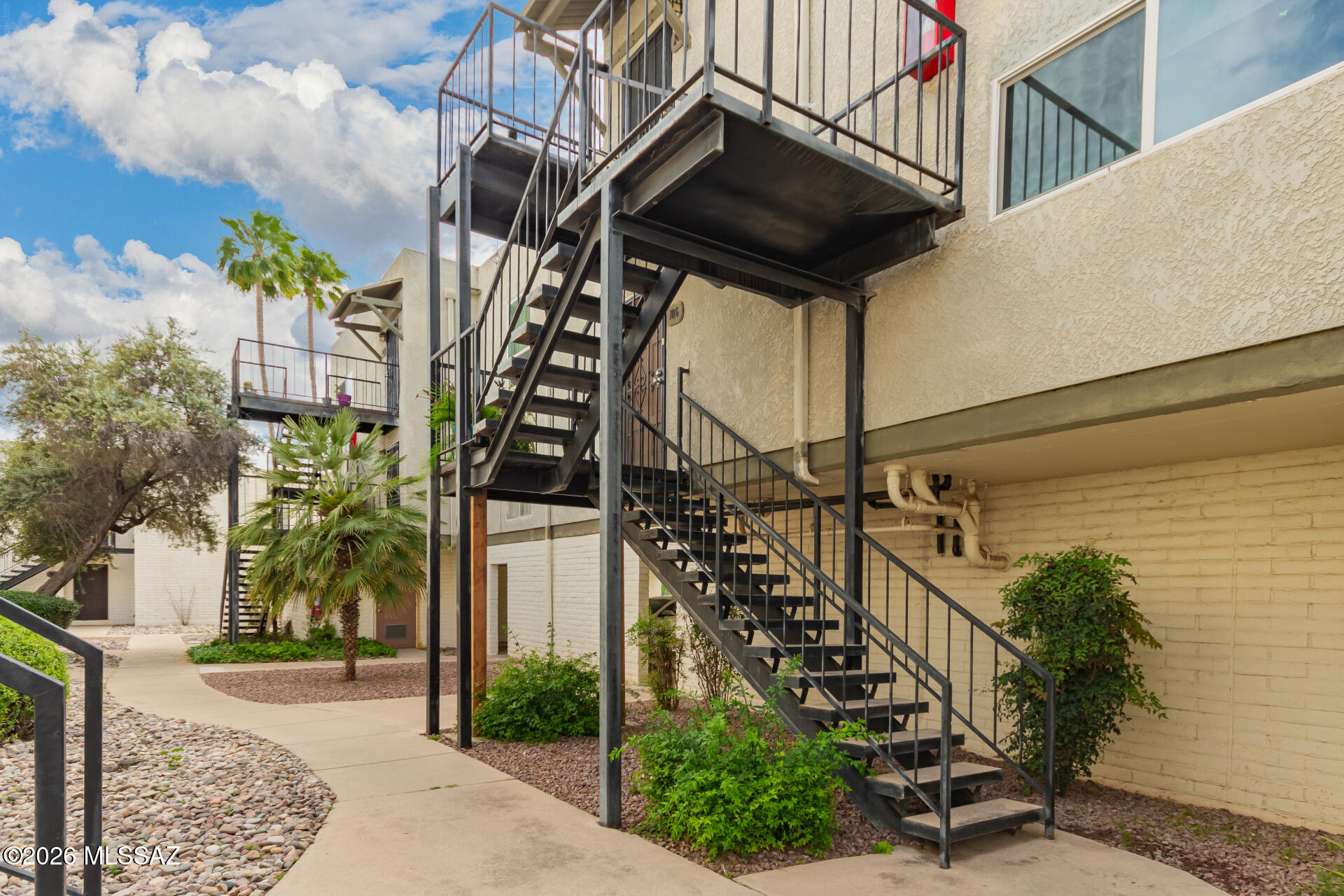 Welcome to 8450 E Old Spanish Trail #106 - the lowest-priced unit in the complex!

This spacious 1,134 sq. ft. condo offers 2 bedrooms and 2 bathrooms with a contemporary style and comfortable layout. Enjoy the convenience of your own private laundry area located within the unit.
The home features abundant natural light through large windows, creating a warm and inviting atmosphere throughout. Ideally situated just steps away from the community pool, exercise facility, clubhouse, and additional laundry amenities, this unit offers both comfort and convenience.
Located in a desirable area with easy access to shopping, parks, The Loop, and more, this is an excellent opportunity for homeowners or investors alike.