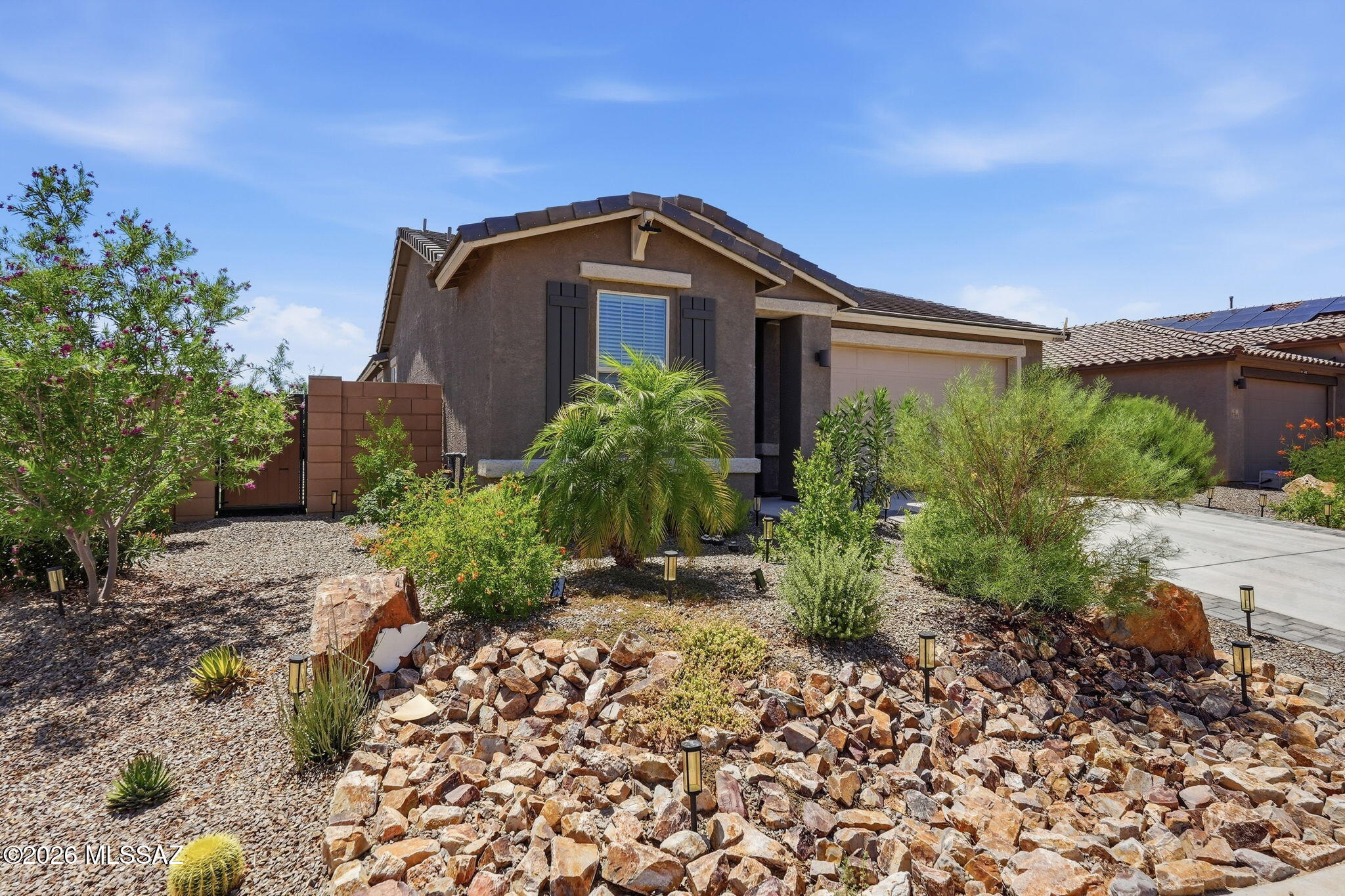 Better than new! Built in 2024, this beautifully upgraded 4-bedroom, 2-bath home offers 1,813 sq. ft. of thoughtfully designed living space with all the extras already completed for you.
Step inside to find 9-foot ceilings, tall interior doors, and an open, bright floor plan that creates a spacious and inviting atmosphere. The home features an extended garage for added storage or workspace, a customized primary bathroom, water softener, and reverse osmosis system.
One of the secondary bedrooms includes a Murphy bed, which conveys with the home, making it perfect for hosting guests or creating a flexible home office.
Enjoy a finished backyard with landscaping, trees, and an automatic drip irrigation system, providing a beautiful, low-maintenance outdoor space to relax and entertain.