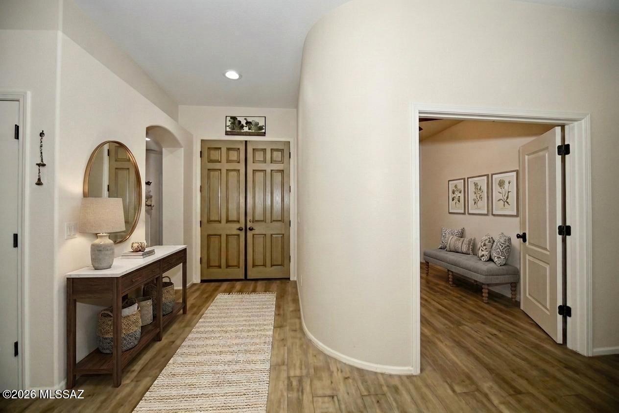 Nestled in the heart of Green Valley, this charming 2-bedroom home with a versatile den offers the perfect blend of comfort and convenience. Enjoy ceramic plank tiles throughout the open concept living space featuring soaring ceilings, abundant natural light, and generous storage throughout. The low-maintenance landscaping makes for easy living, while the split floor plan ensures privacy for you and your guests. Enjoy a newer HVAC system and freshly painted exterior in 2025 and interior and 2026. Bright, welcoming, and thoughtfully designed--this home is ideal for embracing all that Green Valley has to offer.