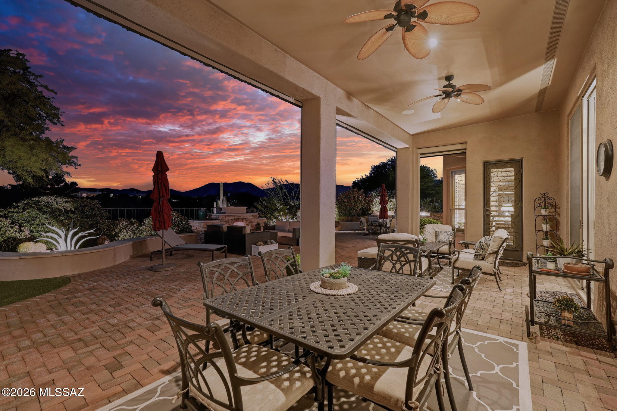 Resort living at its finest in this 3 bed, 2 bath Sabino model featuring golf course views overlooking holes 10, 11 & 12 of The Preserve Golf Club. Built in 2007, this property offers a private courtyard with fireplace & fountain, detached casita, office with built-ins, and highly desirable split floor plan. Gourmet kitchen features GE Monogram appliances, granite countertops, wine fridge, and pullouts. Laundry conveniently off primary suite. Outdoor living shines with covered brick paver patio, solar screens, built-in BBQ, gas fireplace, lemon trees, roses and turf area. Enclosed storage/dog run, dual HVAC units, and 3-car garage with epoxied driveway. Close to clubhouse & amenities.