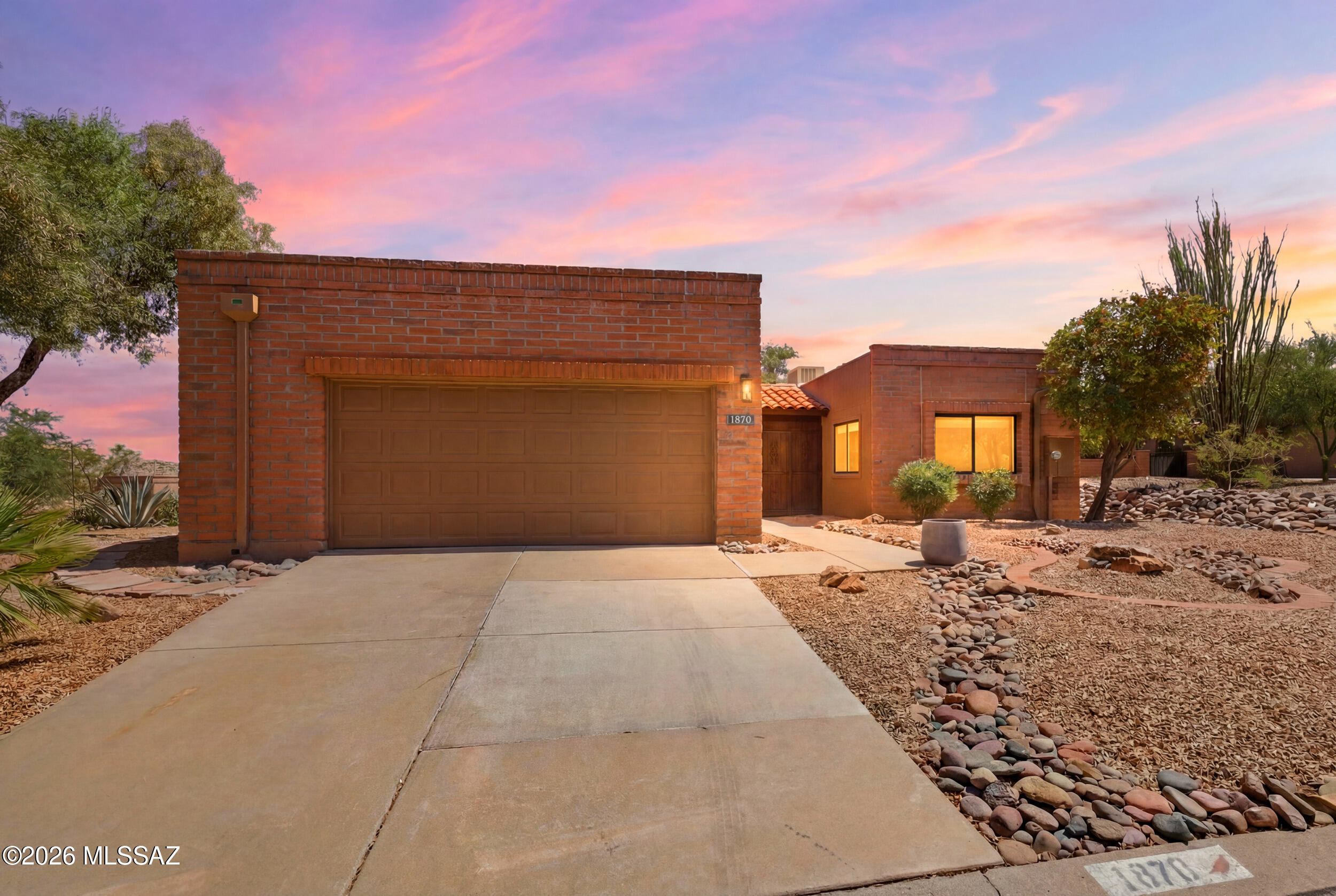 Gorgeously remodeled and thoughtfully reimagined, this stunning home in highly sought-after Canoa Estates is a true reflection of thoughtful design, loving care, and meticulous attention to detail. Perched on an elevated corner lot, you'll enjoy privacy, beautiful Arizona skies, and a picturesque cul-de-sac setting surrounded by charming red brick homes. Step inside and immediately feel the care that has gone into every detail. From the beautifully renovated kitchen and bathrooms to the new flooring, fresh paint, updated windows, sliding glass door, baseboards, and lighting throughout, every improvement reflects exceptional craftsmanship and intentional design. Natural light pours through the home, creating a warm and welcoming atmosphere that feels like home the moment you walk through the door. Outside, the beauty continues. Thoughtfully maintained landscaping, brick paver accents, and an expansive covered patio create the perfect setting for morning coffee, entertaining friends, or simply unwinding at the end of the day. The elevated lot captures cooling breezes, added privacy, and endless Arizona skies that provide a stunning backdrop for every sunset.
This is more than just a beautifully updated home--it's a place where quality, comfort, and pride of ownership shine in every room. Move-in ready and remodeled with remarkable attention to detail, this Canoa Estates gem is one you won't want to miss.