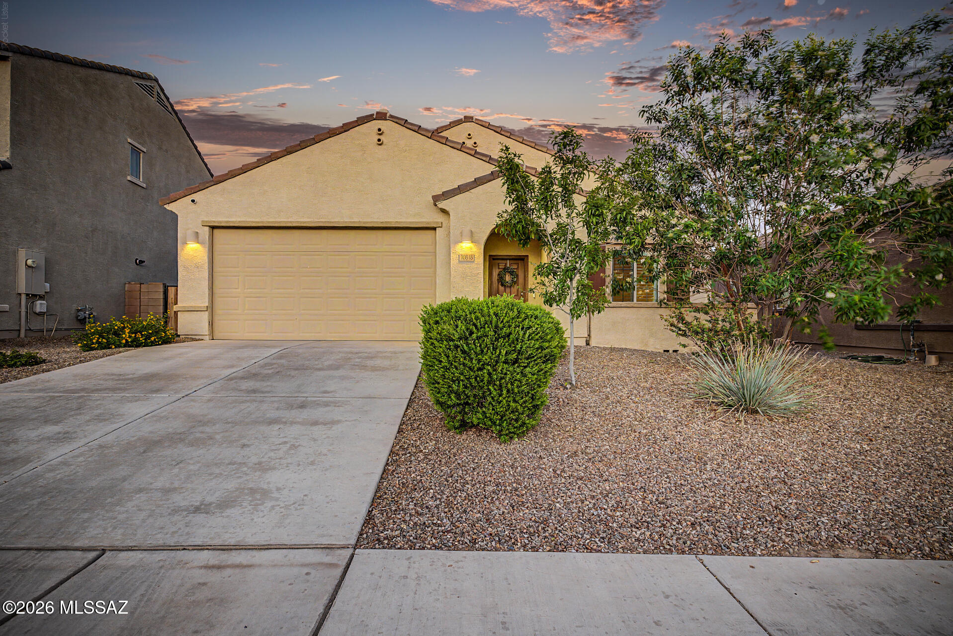 Pride of ownership shines in this meticulously maintained 2022-built home featuring 4 bedrooms and 2 bathrooms. This turn-key property offers modern finishes, designer dining lighting, custom plantation shutters on windows, pull out kitchen cabinets, granite countertops, an open-concept layout, and a beautifully landscaped backyard with a custom play pool. Better than new and exceptionally cared for, this home is ready for its next owner to enjoy. HVAC serviced twice a year. Instant water heater serviced every year. Located in sought-after Gladden Farms, residents enjoy nearby parks, splash pads, walking trails, sports courts, dog parks, top-rated schools, and convenient access to shopping, dining, and I-10.