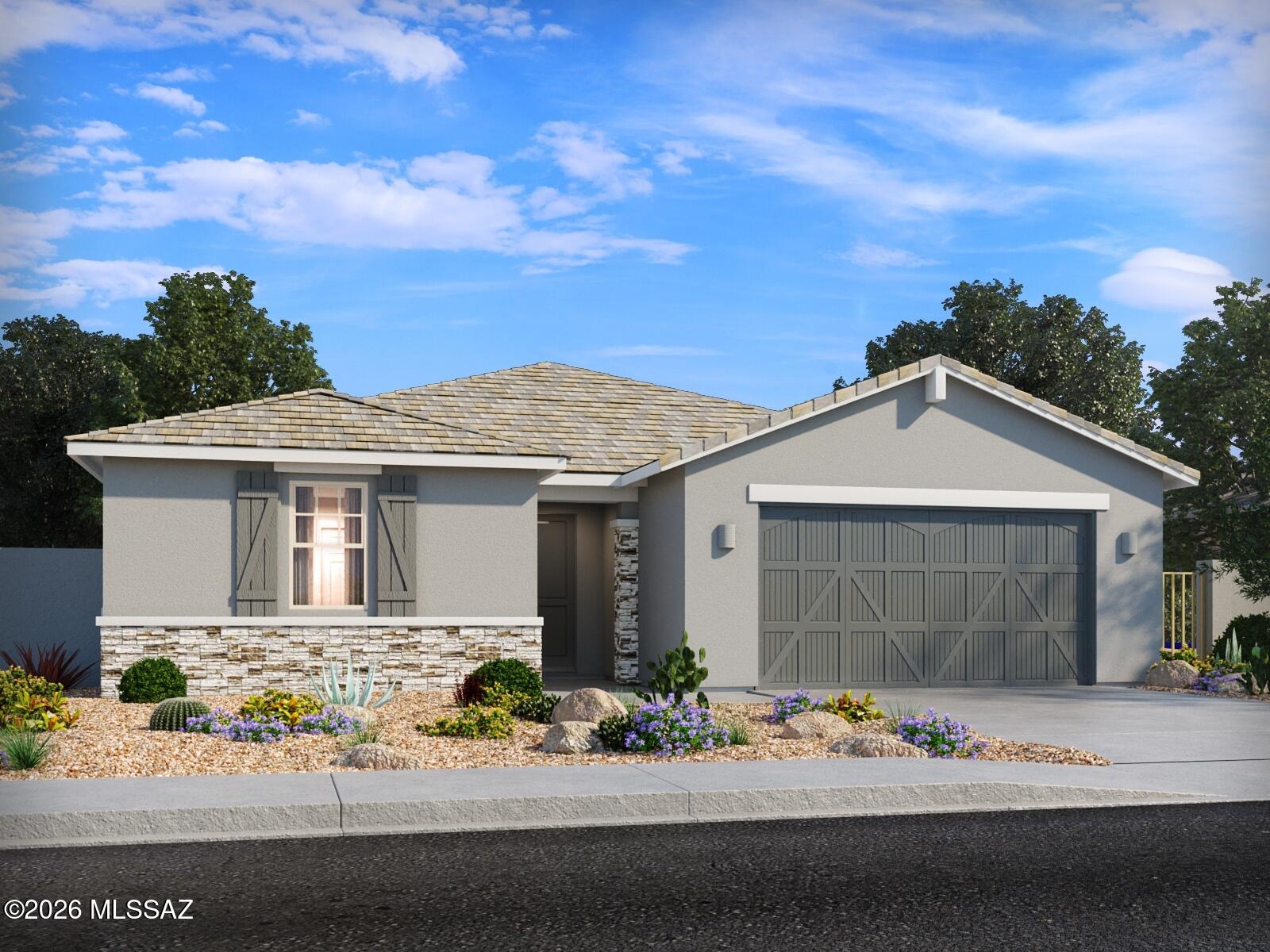 Brand new, energy-efficient home available by Jul 2026! The Jasper plan features an open concept living area with a spacious pantry in the kitchen. Each of the five bedrooms in this floorplan features a walk-in closet. Summit at Rocking K is coming soon to Vail, AZ. This master-planned community features five floorplans with easy access to award winning schools located in the Vail School District. Residents will enjoy a wide array of amenities including pickleball courts, playgrounds and a splash pad. Move-in ready with a washer, dryer, fridge, and whole-home blinds; closing in 60 days or less - guaranteed. We'll reimburse up to $5,000 for delays we cause.