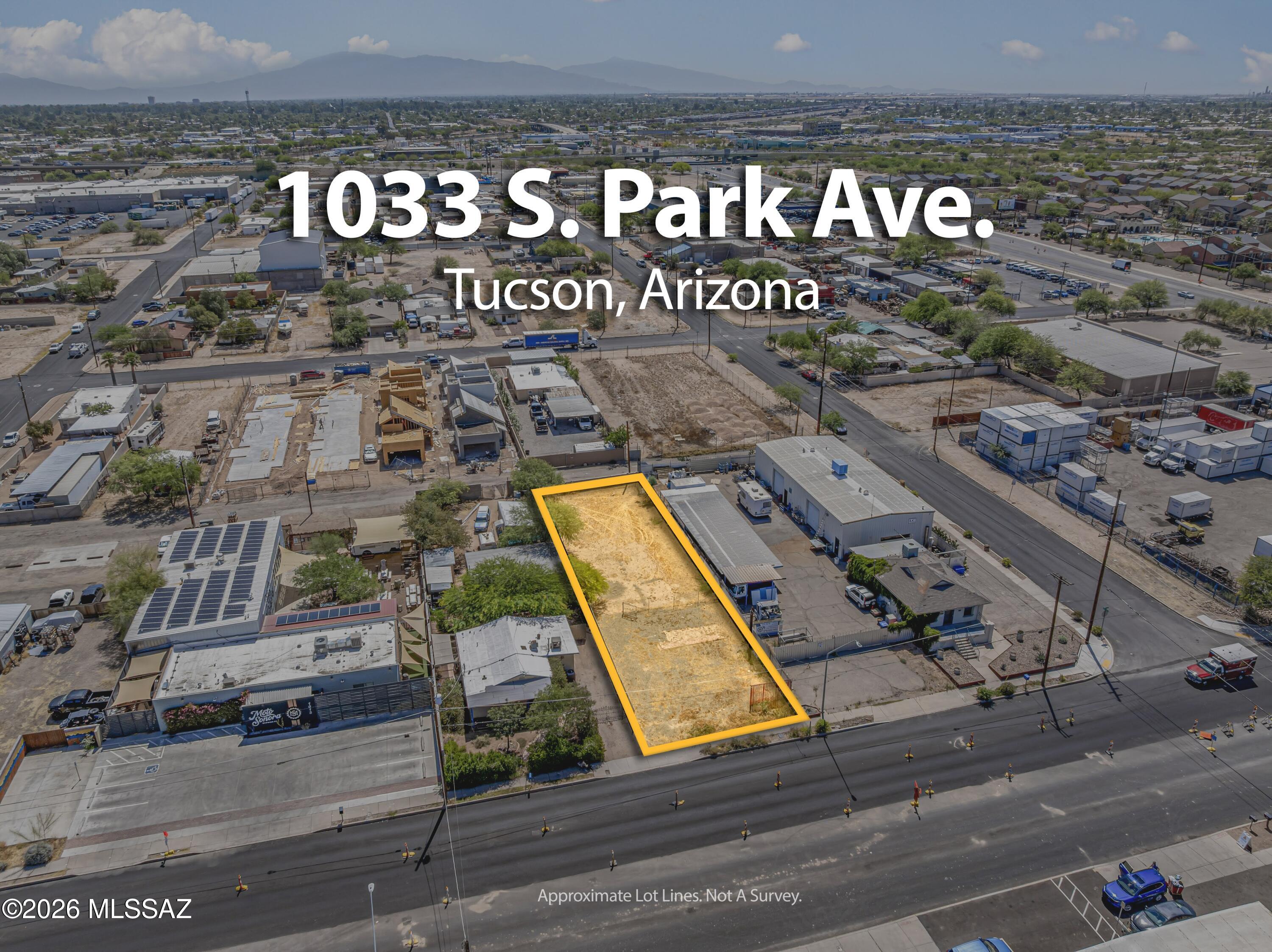 Exceptional opportunity to acquire a C-3 commercial parcel with rolling gates at both the front and rear for secure access and added flexibility. Utilities are already at the lot line, with water and electric meters on site, a 220-amp panel installed, and gas available. Flexible C-3 zoning allows for a broad range of commercial, mixed-use, office, retail, service, and select residential opportunities subject to city approval, making this an ideal site for investors, developers, contractors, or owner-users. Excellent opportunity to capitalize on Tucson's continued growth and long-term upside.