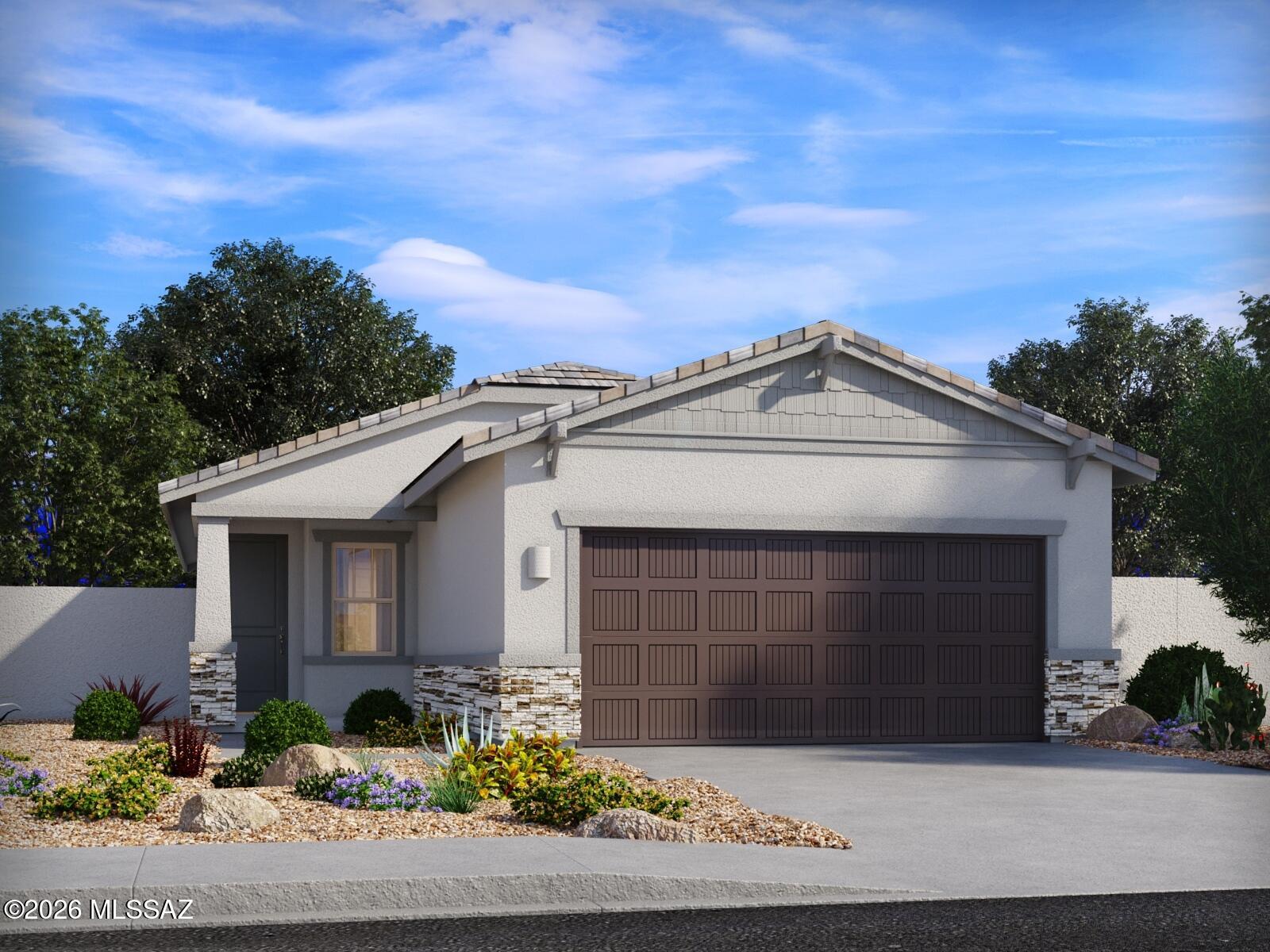 Brand new, energy-efficient home available by Jul 2026! The Coral floorplan in Tucson, Arizona is a single-story home with a covered patio just off the great room. The primary suite location provides ultimate quiet and privacy. Rincon Crest at Rocking K is now selling in Vail, AZ. This master-planned community offers five floorplans with easy access to award winning schools located in the Vail School District. Residents will enjoy a wide array of amenities including pickleball courts, playgrounds and a splash pad. Move-in ready with a washer, dryer, fridge, and whole-home blinds; closing in 60 days or less - guaranteed. Each of our homes is built with innovative, energy-efficient features designed to help you enjoy more savings, better health