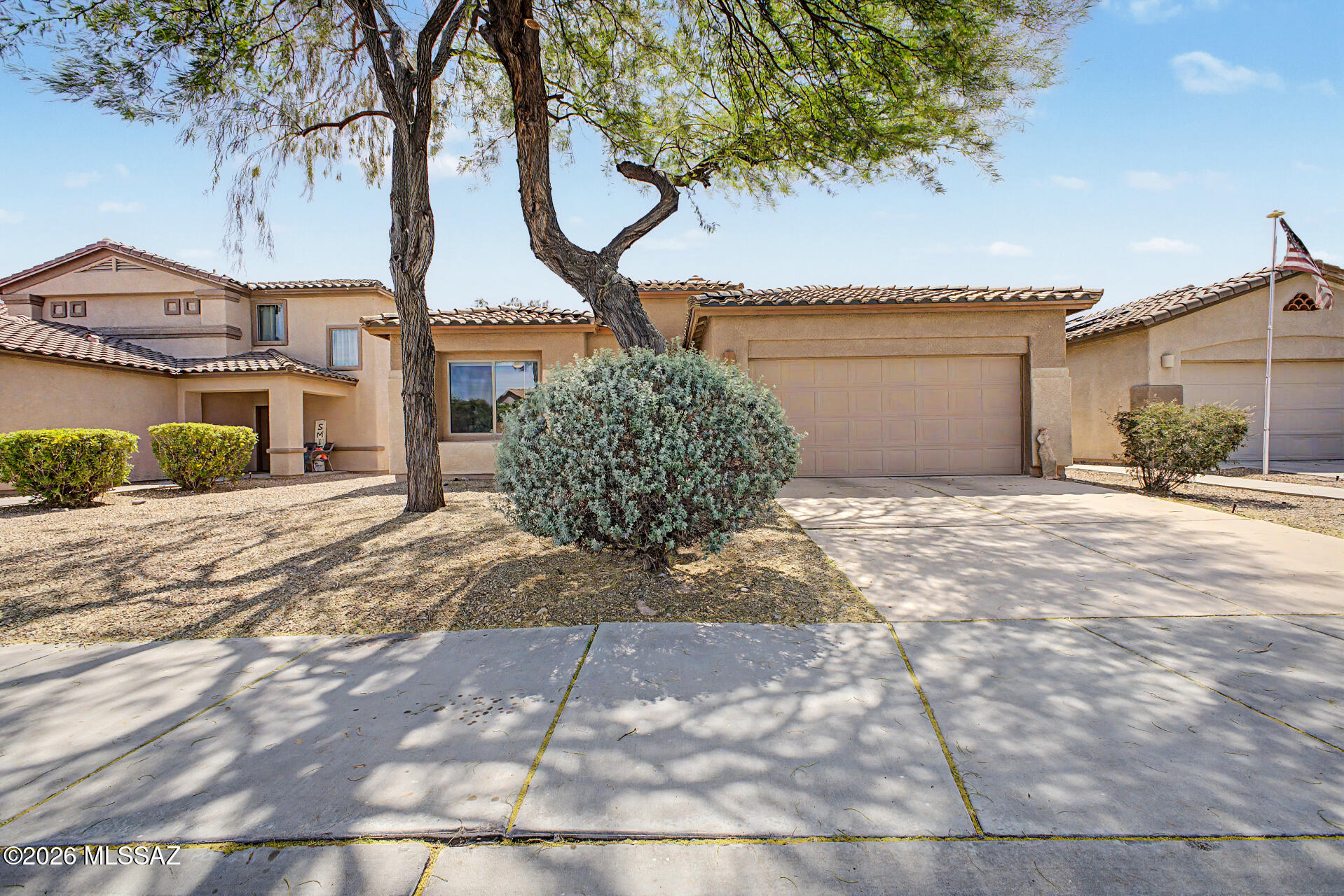 Welcome to this charming single-level home in Sycamore Park Village! Offering 3 beds, 2 baths, 2-car garage, & a low-care landscape. The inviting interior showcases tons of natural light, a neutral palette, and tile & wood-look flooring t/out. You'll love the desirable great room, perfect for both everyday living and entertaining! The impressive eat-in kitchen boasts SS appliances, granite counters, ample wood cabinets, recessed lighting, a built-in desk, a pantry, and an island w/breakfast bar. Its sliding doors open to the back! The main bedroom has an ensuite with dual sinks & two walk-in closets. Laundry room with a utility sink. Ideal for relaxation or enjoying BBQ, the large backyard features a full-length covered patio, well-laid pavers, Gazebo, and artificial turf. Make this yours!