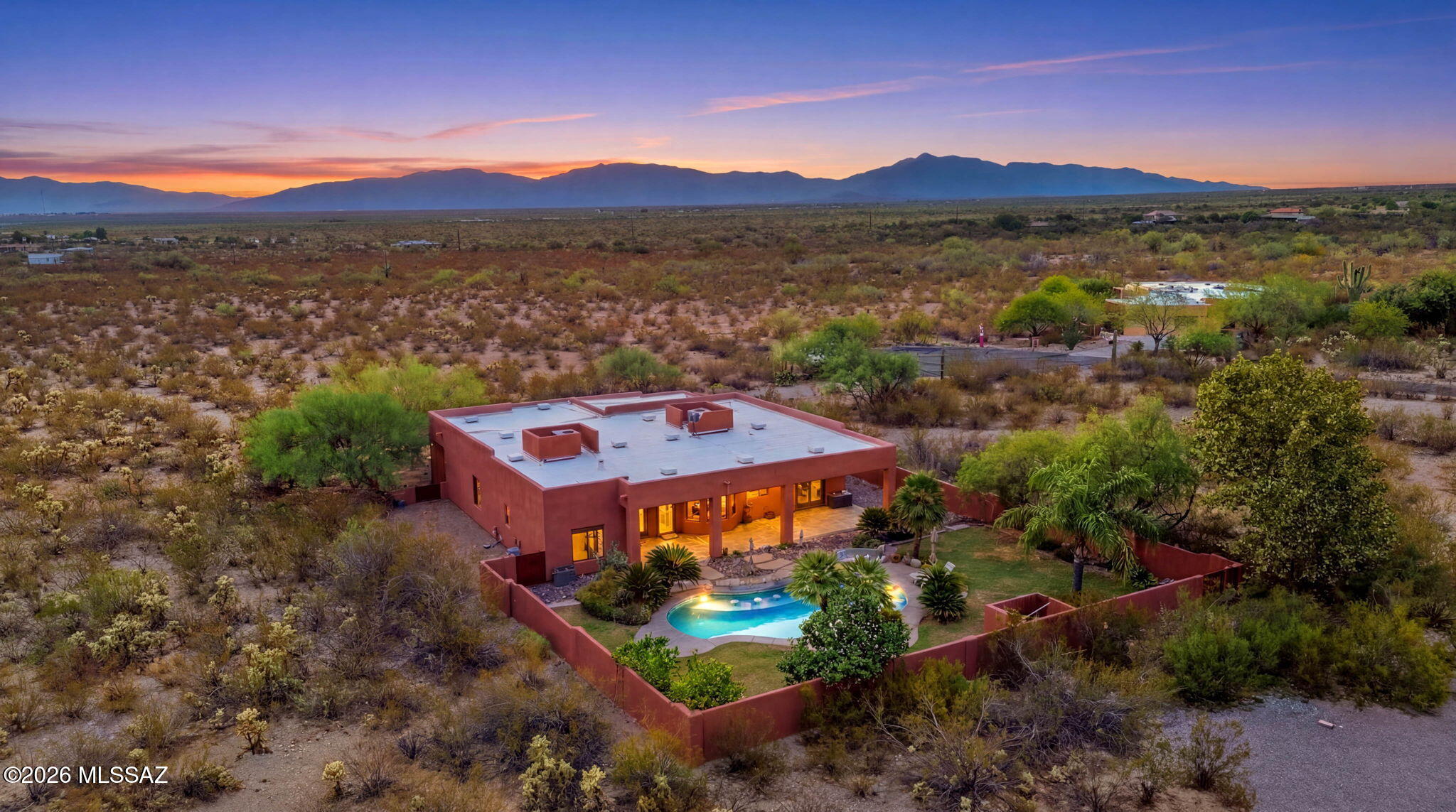 Seller will consider offers between $699,000-$725,000.
Welcome to your private desert retreat in a gated community! Tucked away at the end of a quiet cul-de-sac and surrounded by conservation land, this custom 4-bedroom home offers privacy and breathtaking sunset views from both the courtyard and the extended back patio.This beautifully maintained home features a 3-car garage,fresh interior paint,new carpet, and a newly recoated roof backed by a warranty. Pride of ownership shines through,with meticulous maintenance inside and out.
Step outside to your own backyard oasis featuring an extended 10-foot covered patio, fruit trees, roses, and a sparkling pool.
The spacious lot also offers room to expand. A home warranty is included,making this move-in-ready home an exceptional opportunity.