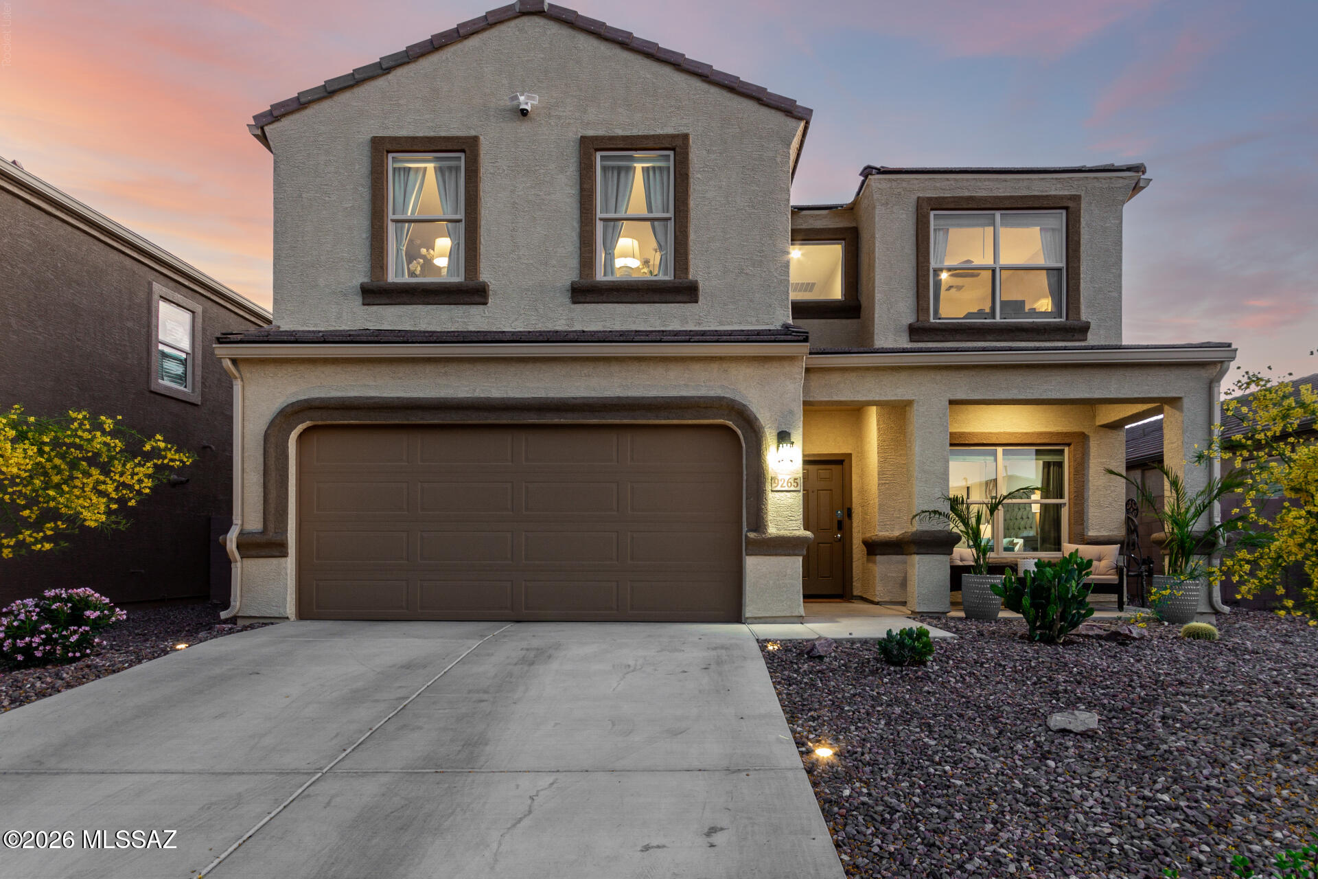 Welcome to Saguaro Bloom!

This spacious two-story home in the highly desirable Saguaro Bloom community offers 5 bedrooms, 3 bathrooms, and a versatile floor plan designed for comfortable everyday living. With thoughtful upgrades throughout, this home provides the perfect balance of space, comfort, and modern convenience.

Originally designed with a den, the space has been converted into a true fifth bedroom, making it ideal for guests, a home office, or additional living space. The open-concept layout is filled with natural light and features updated dining room lighting, ceiling fans, and energy-efficient cellular honeycomb blinds throughout the home. Step outside to a private backyard featuring a covered gazebo, perfect for relaxing or entertaining.... MORE >>>> , as well as a storage shed for additional space. Installed security cameras provide added peace of mind.

The fully functional kitchen is equipped with brand-new stainless steel appliances, offering everything you need for cooking and entertaining. A brand-new washer and dryer are also included for your convenience. You'll also enjoy the added benefit of a whole-home water filtration system, along with a reverse osmosis drinking water system in the kitchen, providing clean, filtered water throughout the home.

As a resident of Saguaro Bloom, you'll have access to outstanding community amenities, including a resort-style pool, splash pad, parks, playgrounds, basketball courts, and walking paths. Conveniently located near shopping, dining, schools, and easy access to I-10, this home combines the tranquility of a welcoming neighborhood with everyday convenience.

This beautifully maintained home is ready for its next residents. Schedule your private showing today!

Lease Terms: 12-month minimum lease. $45 application fee per adult. Security deposit equal to one month's rent (OAC). Tenant responsible for utilities, monthly HVAC filter changes, landscaping, and routine pest control. Pets are subject to owner approval with applicable fees. Non-smoking property.