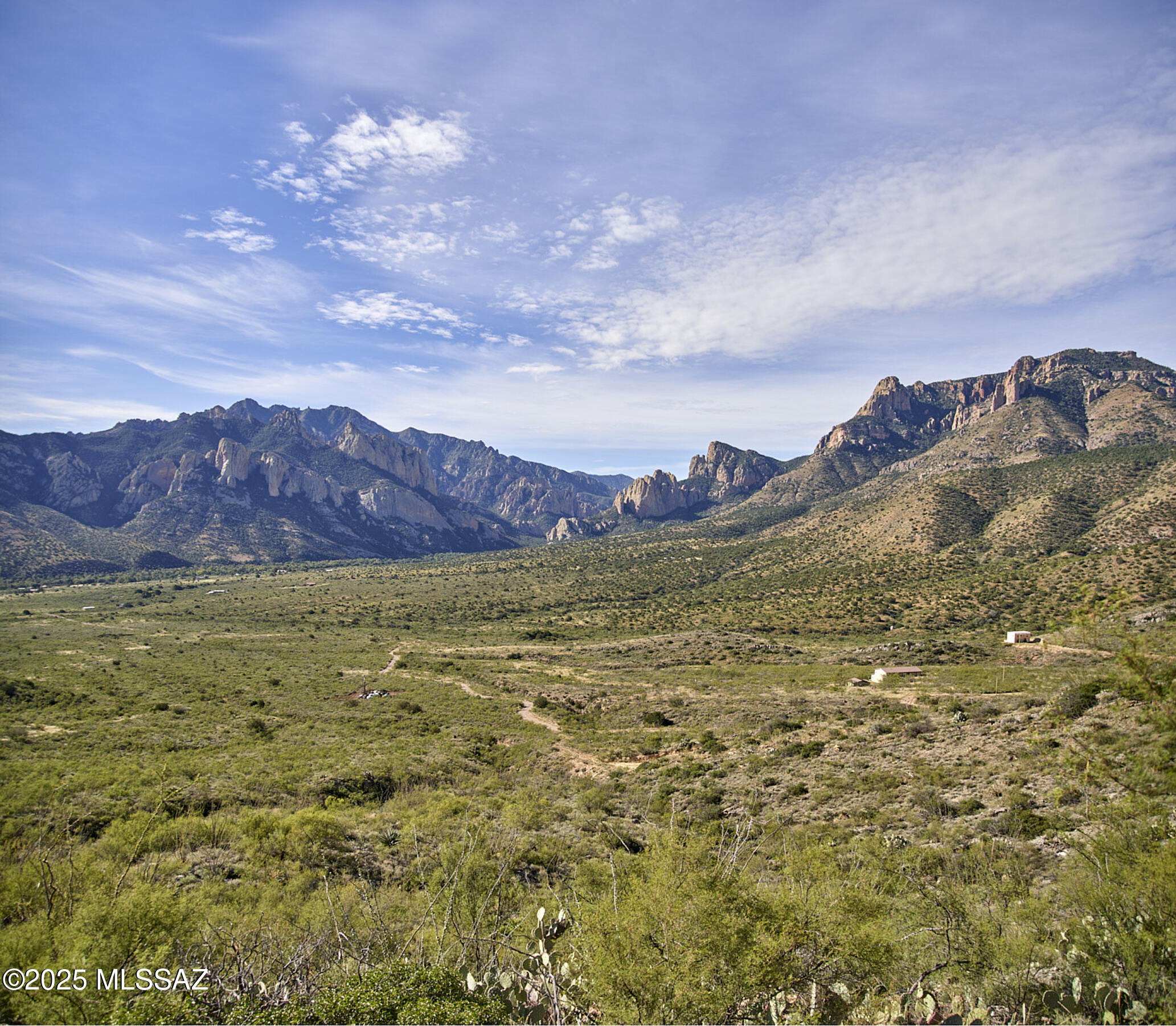 Great price on a hillside lot for your future home with breathtaking views of ''The Yosemite of Arizona'' in the Chiricahua Mtns. 8.45 acres w/great access off of paved road, DSL/phone, at lot line. Elevation 5500'. Portal boasts Bortle 1 and 2 dark skies, incomparable star gazing! Bring your telescope.  Vegetation is ocotillo, yucca, agave, juniper, w/some mesquite mixed in. Adjacent 50' deep slot canyon to explore. Close knit community consists of astronomers, birders, and nature enthusiasts alike! Minutes to Portal and trails in the Chiricahuas.
