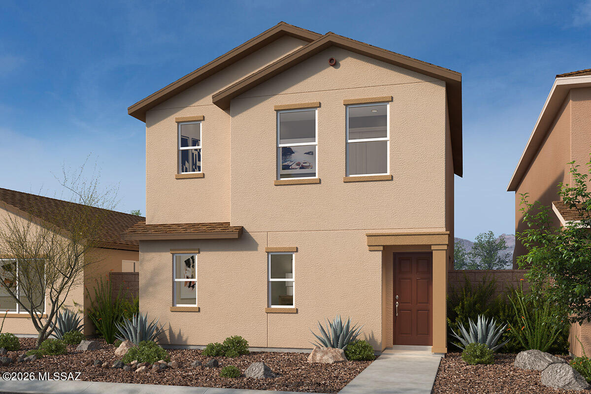 Located in a new community by Tumamoc Hill, this two-story, 3 bed, 2.5 bath home features a covered side yard patio and option to convert loft to bedroom 4. The kitchen showcases granite countertops, cabinets in choice of two colors, an island, oversized walk-in pantry, and Whirlpool® stainless steel appliances. Upstairs, the loft creates space for workouts or movie night. The primary suite boasts a walk-in closet and connected bath with a dual-sink vanity and walk-in shower. This is a floor plan listing. Home is to be built and buyer may choose features and homesites that are not included in this base price. Call today for more information. Base price range does not include lot premiums and/or additional upgrades other than included features. Property taxes are not available to date.