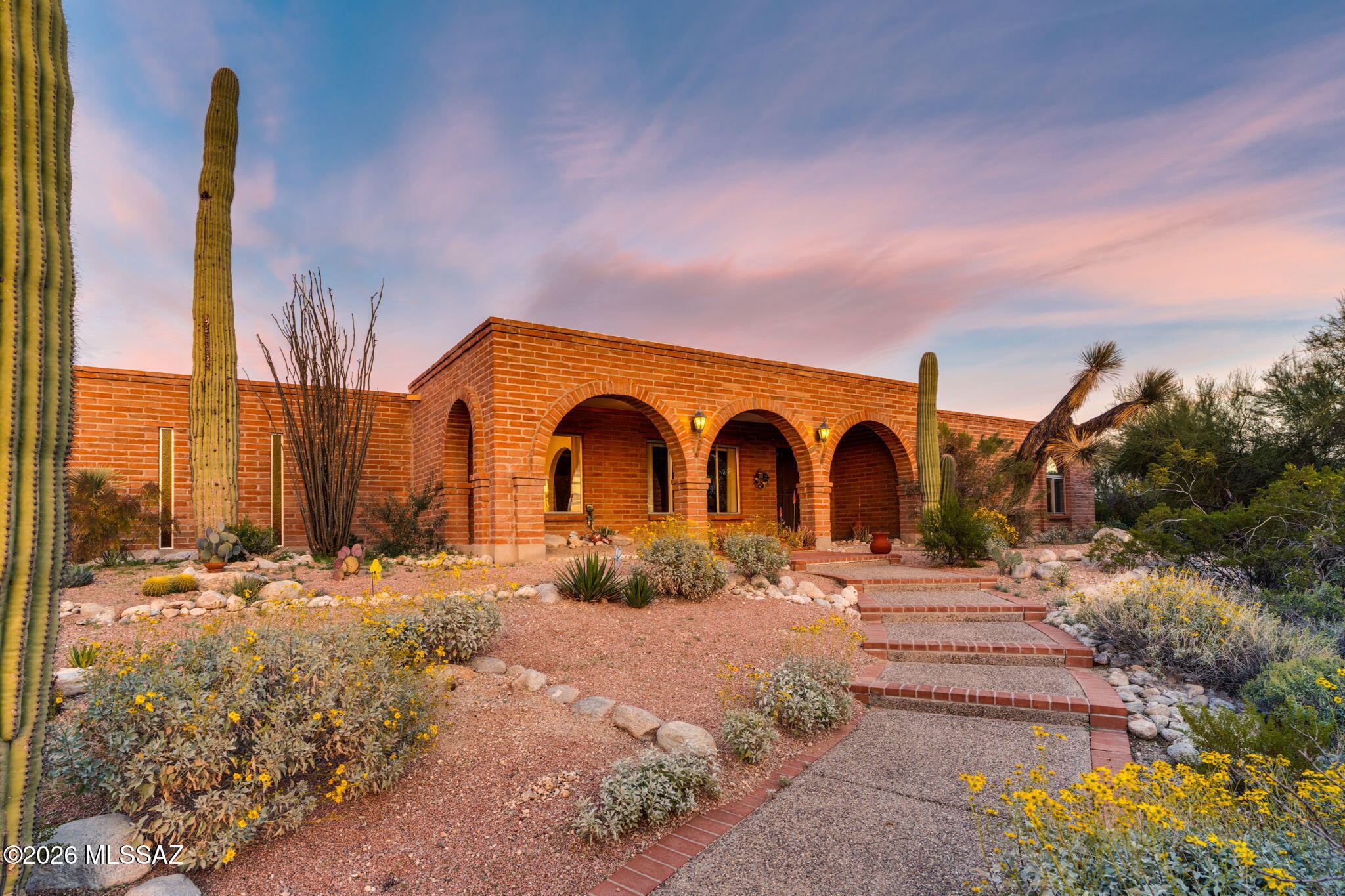 First time on the market! Perched high on a ridge in the coveted Catalina Foothills, this timeless custom home captures breathtaking mountain & sunset views from front & back.  Featuring charming wood beam ceilings, abundant natural light & a spacious primary suite, the residence feels warm, inviting & full of character. With 3 bdrms, 2 baths, newer roof & HVAC, a sparkling pool, 2 car garage w/storage room & beautiful arched covered patios, the home offers wonderful curb appeal & effortless indoor-outdoor living - perfect for savoring Arizona sunsets & entertaining. Ideally located minutes from upscale shopping, restaurants, world class hiking & golfing and a short drive to Univ of AZ.  Bring your vision for updates & create your dream Foothills retreat. Price range: $625,000-$650,000