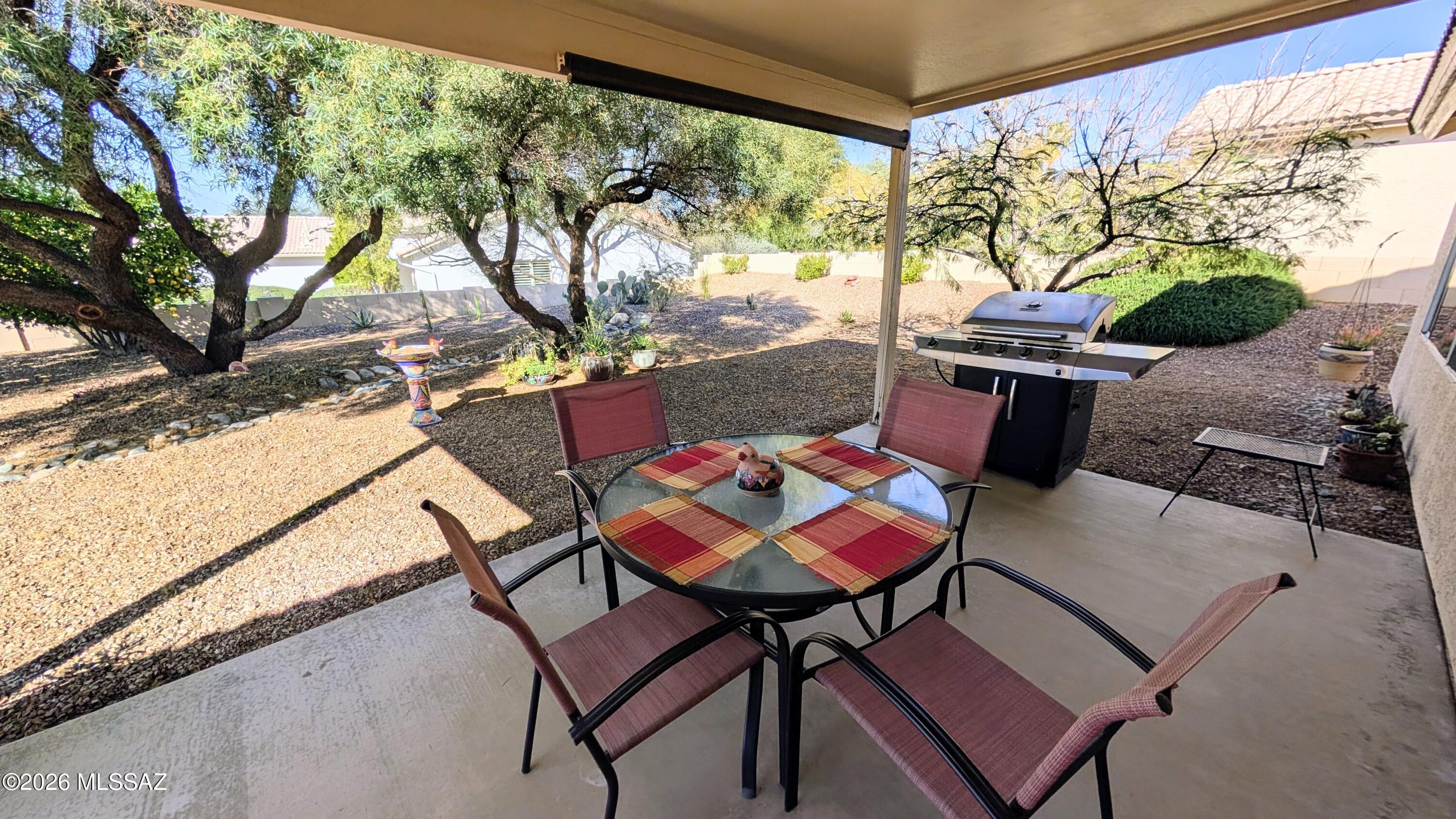 NOTE: NOT AVAILABLE FOR WINTER RENTAL. NOTE: NOT AVAILABLE FOR WINTER RENTAL. NOTE: NOT AVAILABLE FOR WINTER RENTAL. Beautifully FURNISHED Diego on Corner Home site. Two Bedrooms PLUS Hobby Room, Comfortable Living Room, BIG GREAT ROOM OFF OPEN KITCHEN, Stainless Appliances, Washer+Dryer Included, too! Private Rear Yard with Mature Shade and Shrubs. If you're looking for a place to live while you are shopping for a Resale, Building New, doing a major Remodel, or just want to come explore the incredible SaddleBrooke Lifestyle- WE DO FLEXIBLE LEASES to coordinate with your timing needs! Contact LIsting Broker for your personal Tour TODAY!