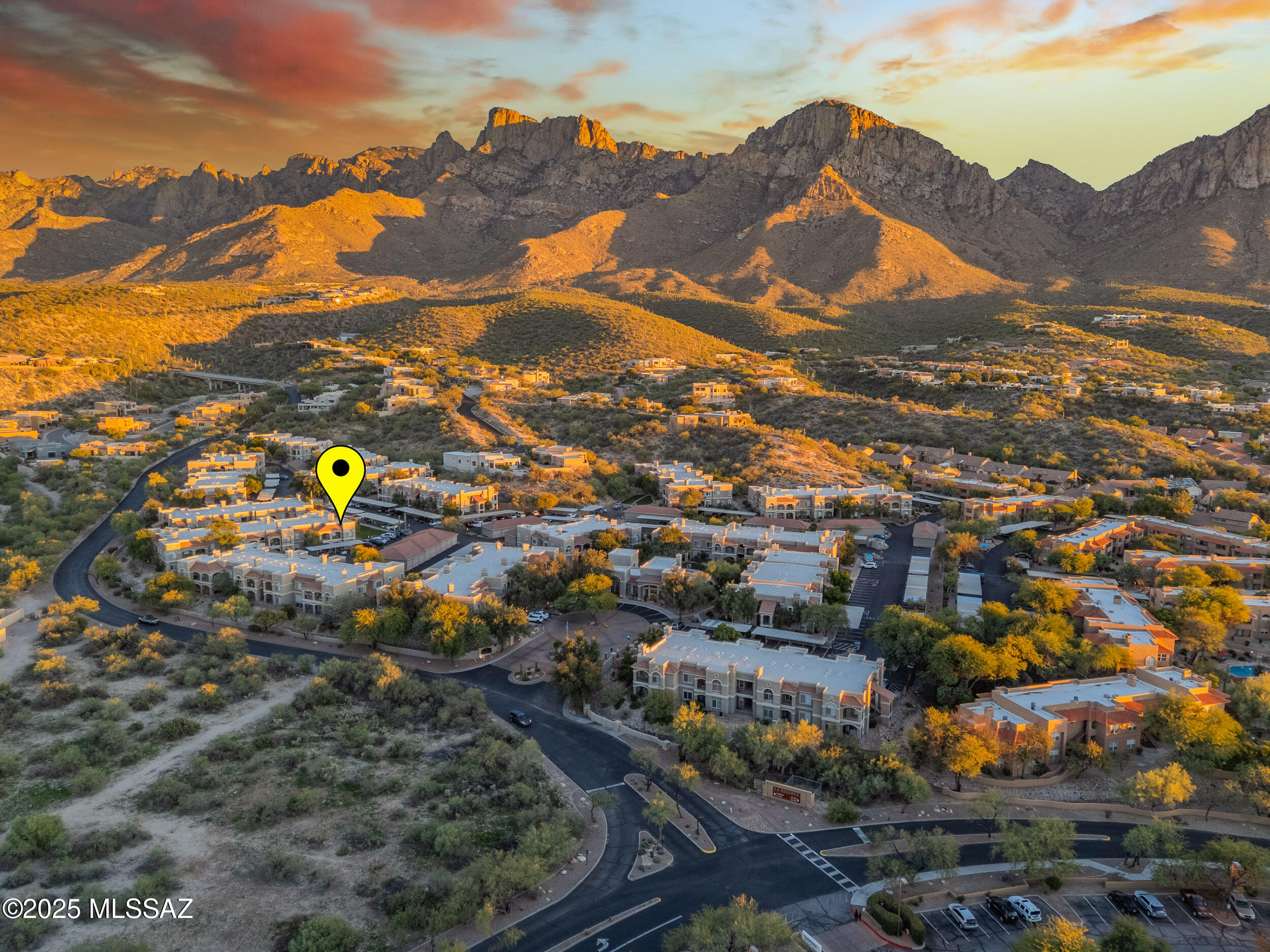 Discover an incredible opportunity in The Boulders at La Reserve, where breathtaking views of the world-renowned Pusch Ridge mountains frame daily life. This spacious condo offers 3 bedrooms and 2 baths, thoughtfully designed to blend comfort, elegance, and the natural beauty of Oro Valley. Step into a warm and inviting living room where you can unwind by a cozy fire as the sky glows orange over the mountains at sunset. A private patio balcony extends your living space outdoors--perfect for morning coffee or evening relaxation while taking in the serene desert landscape. With its unbeatable location, generous floor plan, and unmatched mountain views that this home offers.