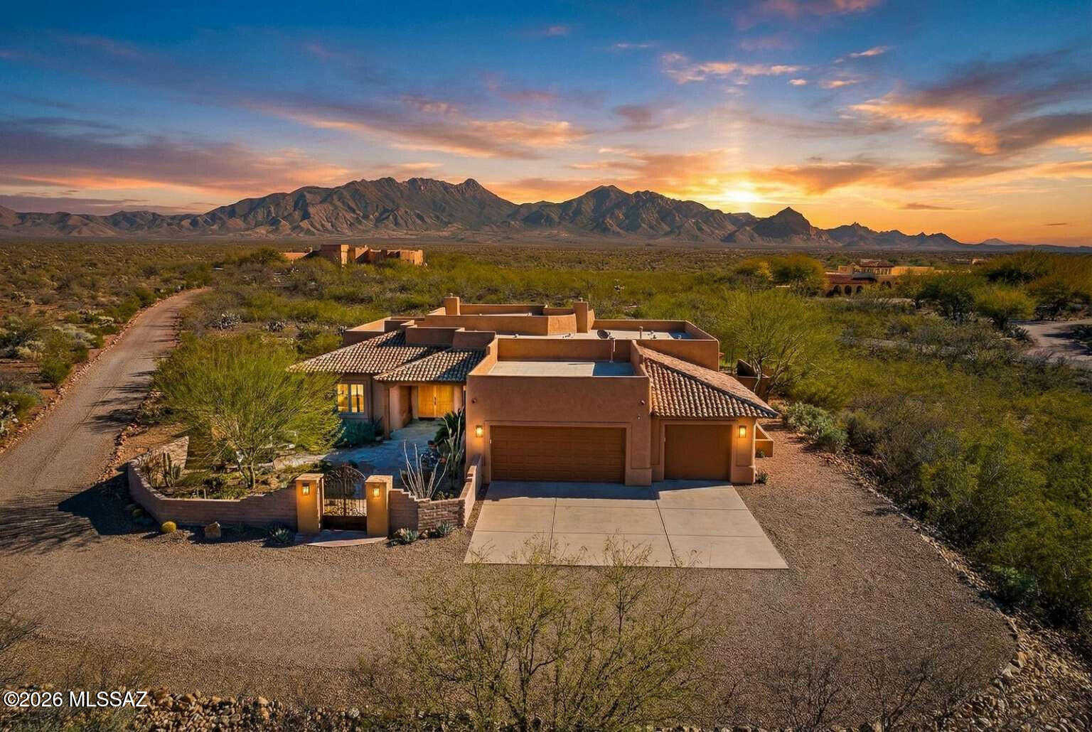 2871 Sq. Ft. Home Built in 2004. Santa Rita Mtn. Views! 4.52 acres, 3 bdrm, 2.5 ba, LR, TV Room, DR & Eat-In Kitchen. Salt Water Pool, 3 Car Garage with lots of storage. New Furnaces & A/C Units installed 1/09/26 !
