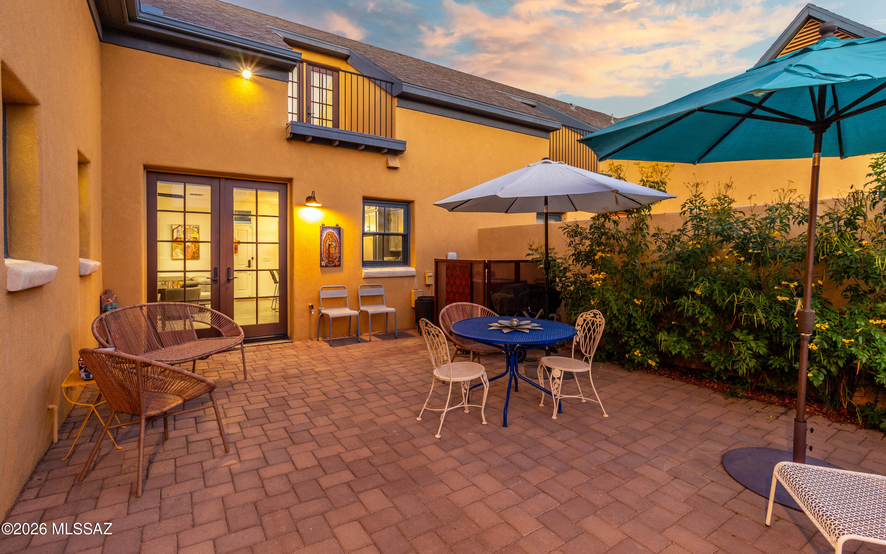 Open House Sunday 6/28 10-noon. Live within one of Tucson's most historic and culturally rich neighborhoods, Barrio Viejo. This solid masonry home is a former model built in 2020 and features many upgrades throughout. The first level boasts polished concrete floors and a spacious great room with French doors opening to a beautifully landscaped courtyard. You will also find the primary bedroom suite located on the ground floor. Upstairs includes a flexible loft space and 2 additional bedrooms (one with a balcony offering 'A' Mountain views). This home is located in a prime part of Barrio Viejo, just steps from The Coronet, Exo Roast, Teatro Carmen (coming soon), Tucson Convention Center, downtown, and the Tucson Streetcar. Theaters, museums, galleries, local shops, local restaurants, and nightlife are all just around the corner. Schedule a showing today!