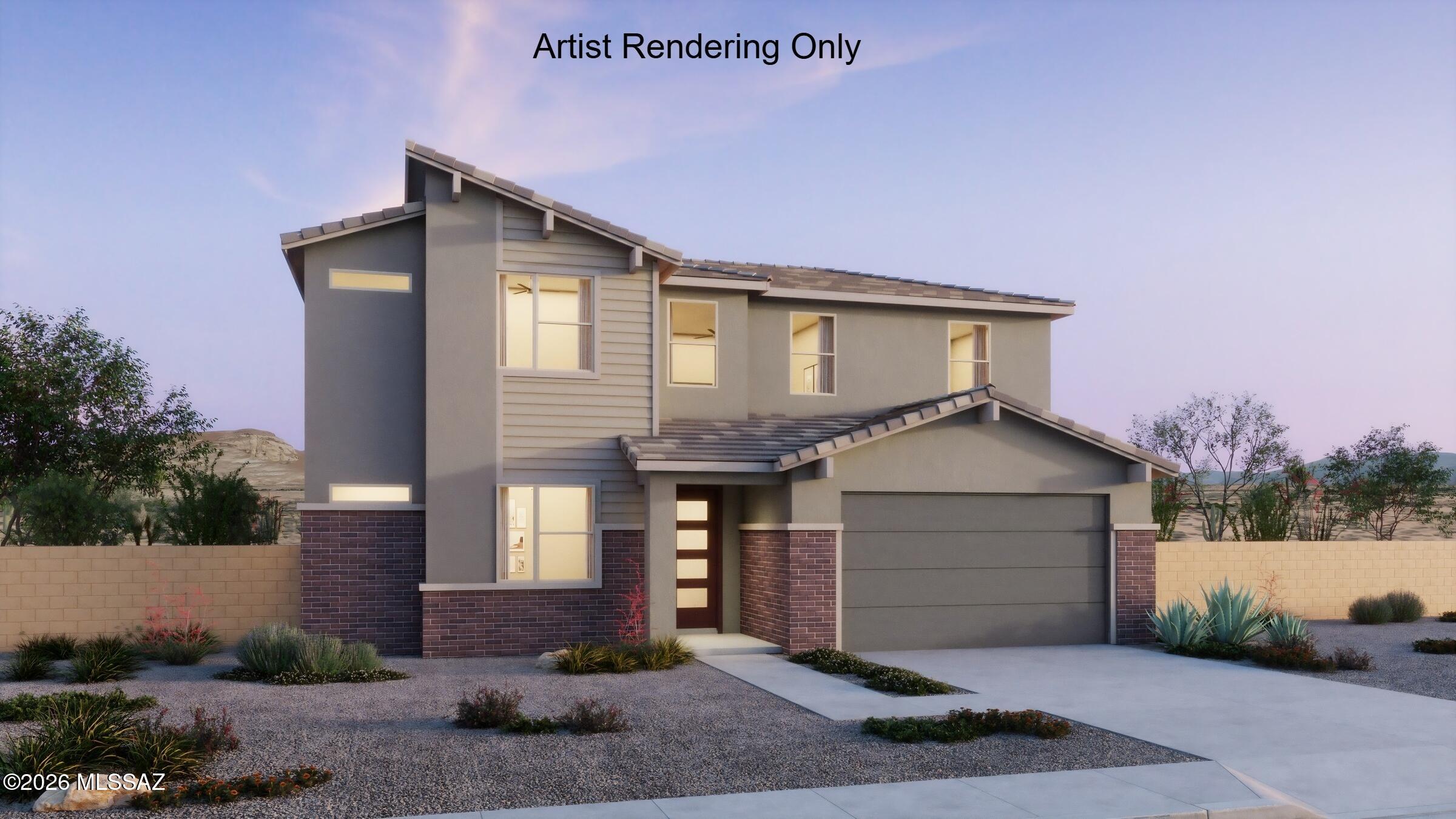 2-Story Slate plan w Midcentury Modern elevation. Welcome to your dream home featuring open Greatroom concept. Here the heart of your home seamlessly blends the living, dining, and kitchen areas. Owner's suite, Bedroom 5 with bath, powder room & enclosed study are on the 1st floor. 2nd floor features versatile loft area, bedrooms 2 & 3 which share a Jack-n-Jill bathroom, bedroom 4 and an additional full bath. Kitchen boasts a gas cooktop, quartz countertops, spacious corner walk-in pantry & beautiful center island. Includes faux wood blinds.