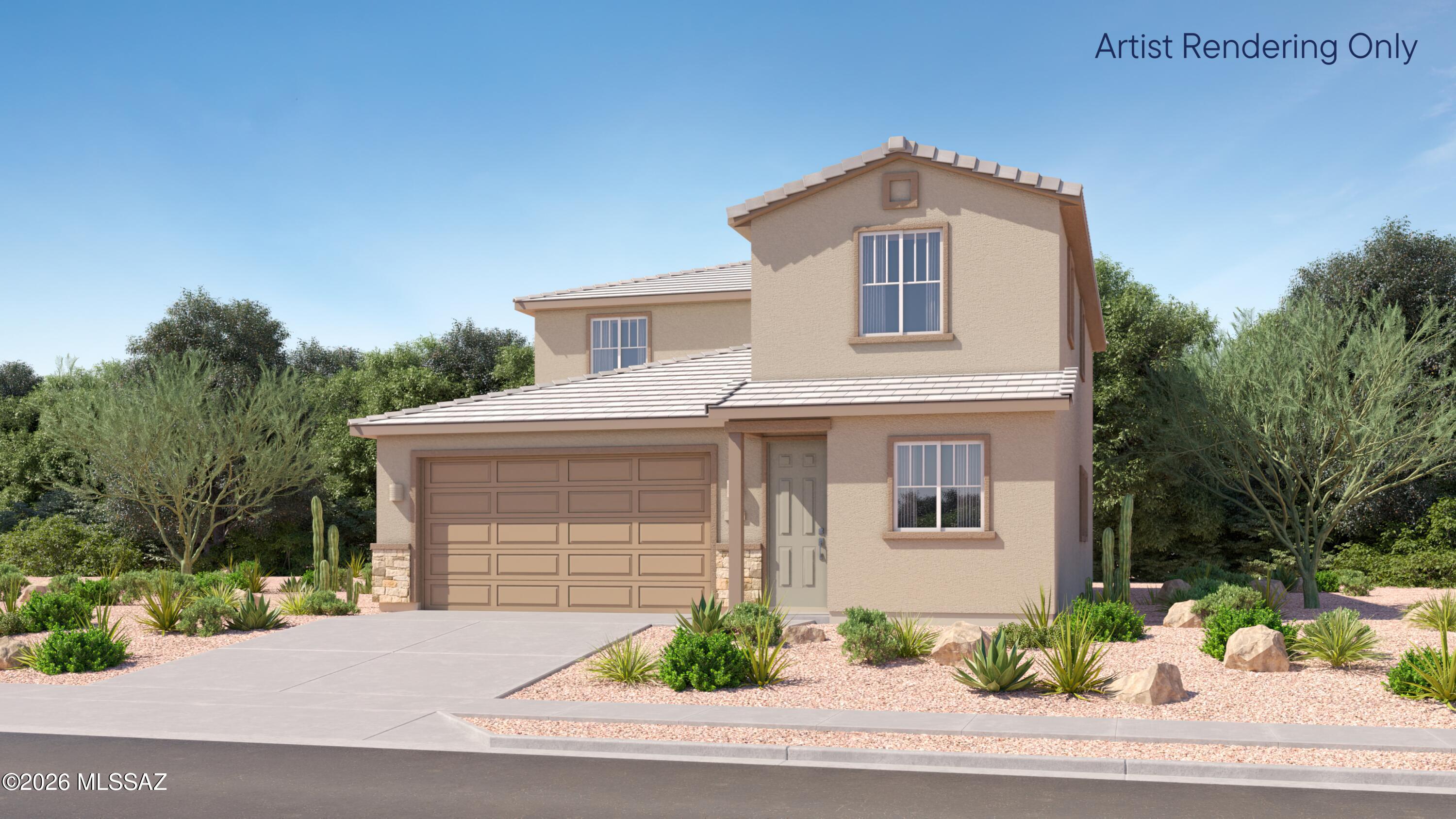 This new two-story Next Gen® home features a private suite with a separate entrance, living area, kitchenette, bedroom, bathroom and laundry, perfect for multigenerational households. The main home is host to an inviting open-concept floorplan that blends a modern kitchen, elegant dining room and comfortable family room. A versatile flex space is tucked away upon entry, ready to be used as an office or studio. On the second level, a flexible loft provides additional space for entertaining and recreation steps from three additional bedrooms and a luxe owner's suite, complete with an en-suite bathroom.  Our homes come with Quartz Countertops, the Rinnai Tankless Water Heaters, Smart Thermostats, Post-Tension Foundation, Radiant barrier roof decking, 2'' Faux Wood Blinds and more!