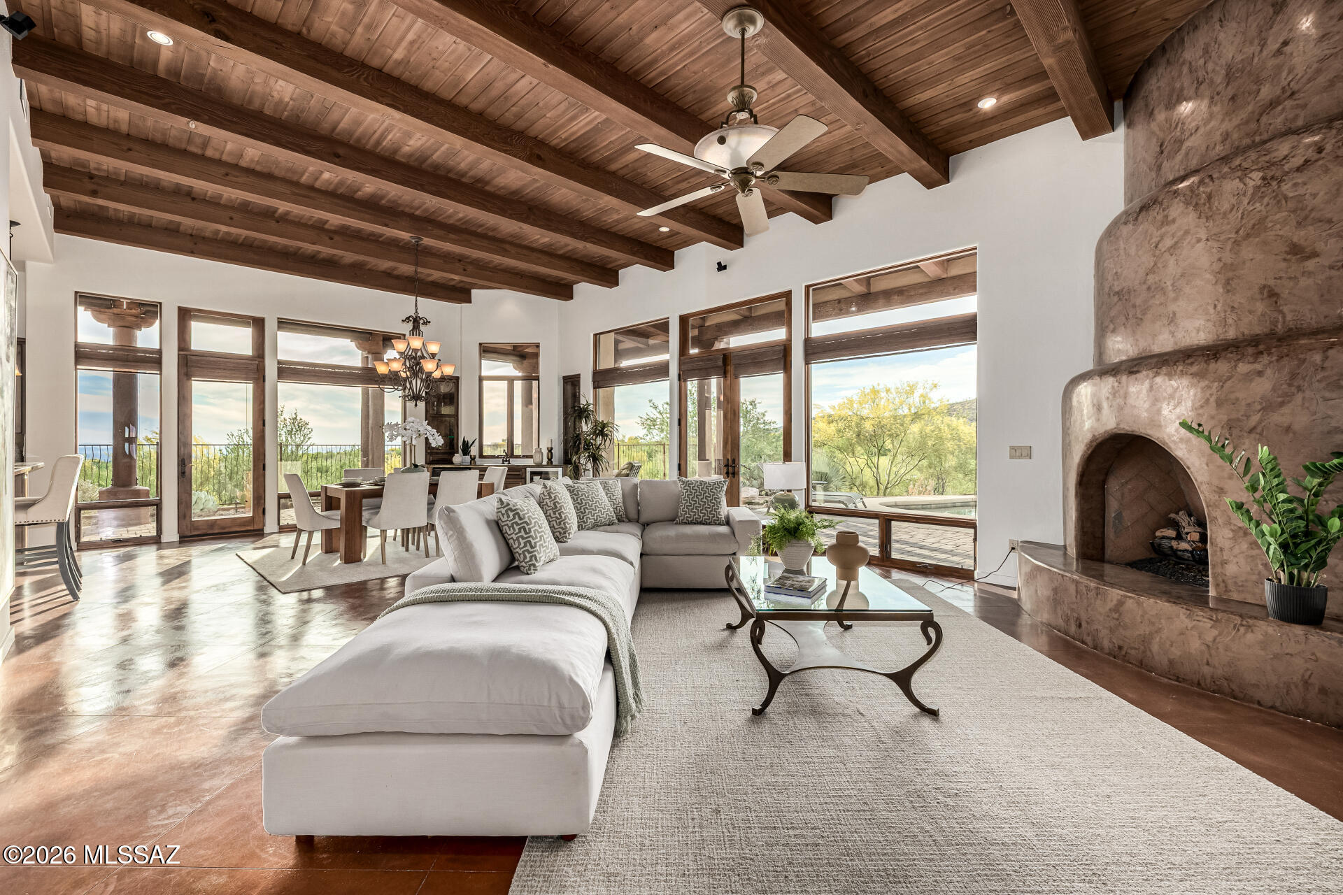 * ENCHANTING HACIENDA* HUGE REDUCTION* OVER $165K! INCREDIBLE VALUE! WONDERFUL  BLEND OF SW ARCHITECTURAL & INVITING HACIENDA RANCH DESIGN! ALL RMS WRAP AROUND A BEAUTIFUL COURTYD W/FRENCH DRS LEADING TO SECRET GARDENS & PRIVATE PATIOS! FILLED W/ TIMELESS FINISHES - WOOD BEAMED CEILINGS/DOORS, CEMENT FLRS, QUAINT FIREPLACES, UNIQUE TILE ACCENTS THRU-OUT...CREATE A ELEGANT SW MASTERPIECE! BORDERS ''GALLERY GOLF COURSE''  NESTLED HIGH ON .93 ACRE - FTHILLS OF THE TORTOLITA MTNS! INCREDIBLE VIEWS IN EVERY DIRECTION... SPARKLING CITY LIGHTS, MTN RANGES, LUSH DESERT TERRIAN & HORIZON VIEWS ARE YOUR FORVER! FABULOUS GREAT RM- CASUAL DINING/WETBAR, GOURMET KIT -TOP OF THE LINE APPLIC, SPARKLING POOL/SPA, PATIOS GALORE, EN-SUITES, SOLAR SYSTEM, OVERSIZED 3 CAR,  YOU WILL FALL IN LOVE W/THIS HOME!