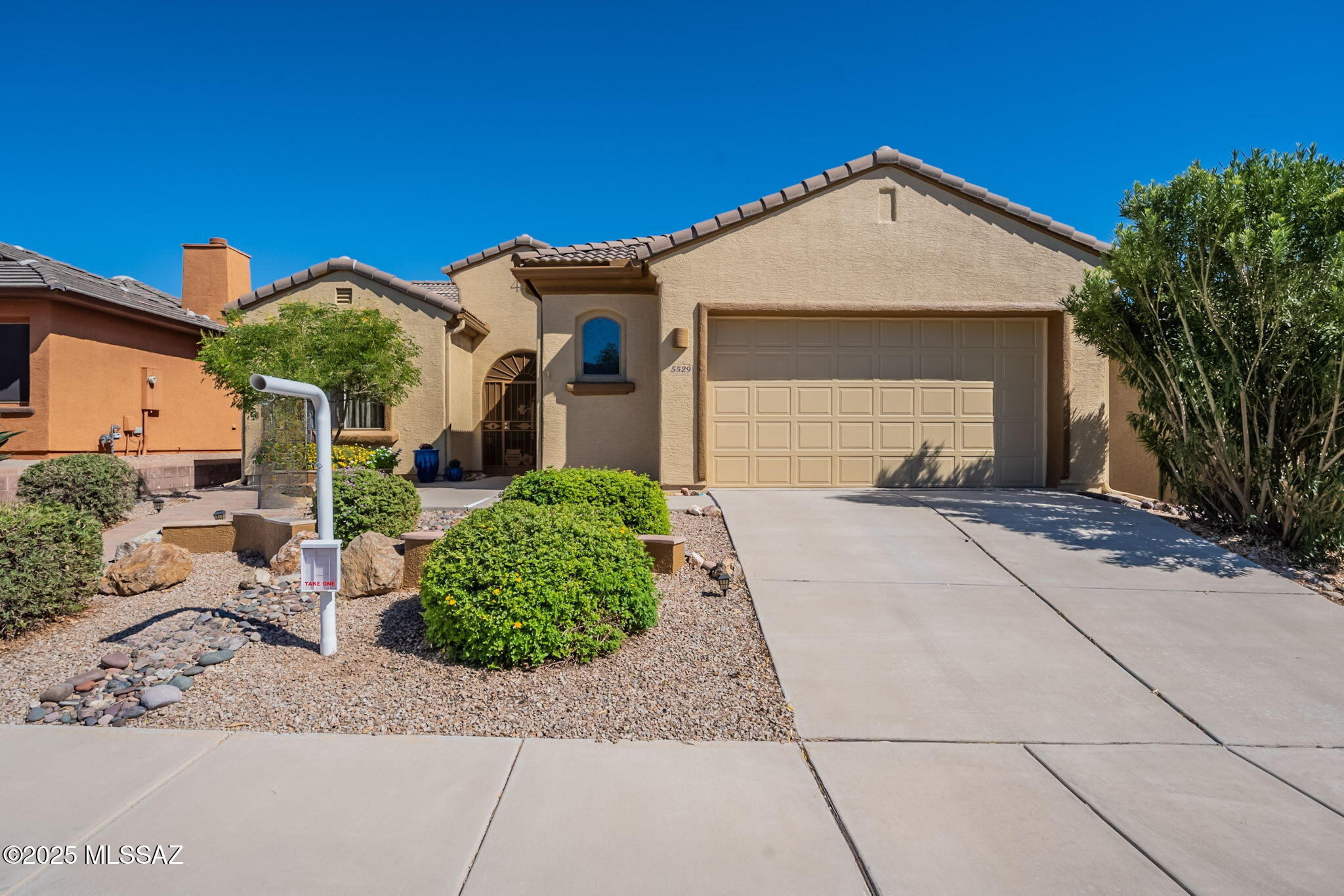 Serene Desert Living with Breathtaking Mountain & Golf Course Views!
Discover refined comfort and modern elegance in this beautifully updated 2-bedroom, 2-bath home, that holds a double den/office that can aserve as a pilates or craft room. Set against a backdrop of the majestic Santa Rita Mountains, scenic canyons, and lush green fairways, this move-in ready residence delivers both sophistication and serenity, all in a gated community.

Spanning 2,030 sq. ft., the thoughtfully designed interior showcases soaring ceilings, graceful archways, art niches, and abundant natural light. The chef's kitchen features a stylish custom backsplash, a spacious two-tier island, and plenty of counter space—ideal for entertaining or casual dining.

(CONTINUED)-- A private study wing and a fully enclosed, temperature-controlled Arizona Room provide versatile spaces for work, relaxation, or year-round enjoyment. The primary suite offers direct backyard access via the Arizona Room, a generous walk-in closet designed by California Closets, and a spa-inspired oversized shower.

Recent updates include:

New HVAC with smart thermostat (2023)

New garage door & opener (2023)

Fresh exterior paint on home, gates, and landscape walls (2024)

Step outside to your desert oasis - professionally landscaped with pavers, included BBQ pit, and stunning views. A 2.5-car garage with built-in cabinetry adds extra functionality and storage.

Experience the best of desert livingwhere elegance meets tranquility and every detail is move-in ready.