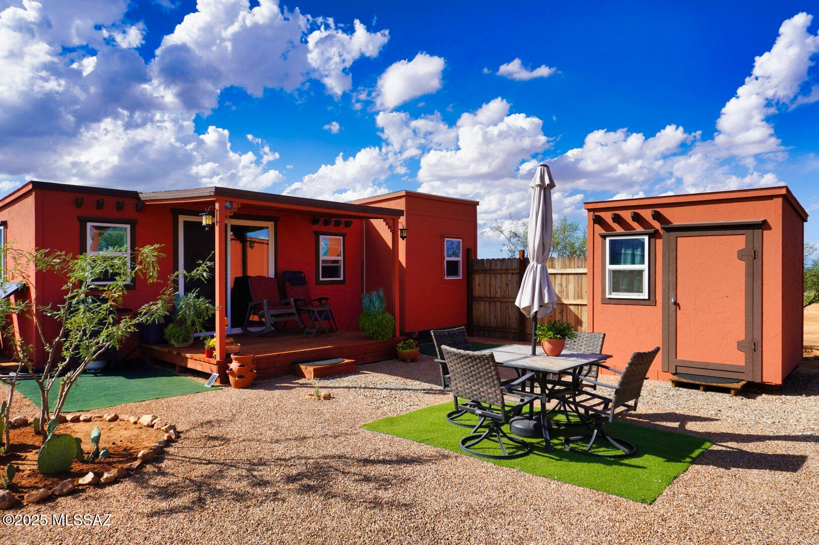 NEW Small home with really nice Mountain views and all of the comforts of home. Private setting with no visible neighbors. Good road access. Casita with 800 Watts of Solar, an 2400 Watt inverter, and 4 batteries at 3000W Each. Casita is insulated and finished out completely. 2500 Gallon water tank. New septic. 8'x8' Storage shed, Watch the birds come in all day for seed and water. Refrigerator, camp stove and microwave convey. Yard is fenced and gated around the courtyard. Cochise County has signed off on all inspections. Owners have an occupancy permit. Video Tour avail on this listing. look for the link