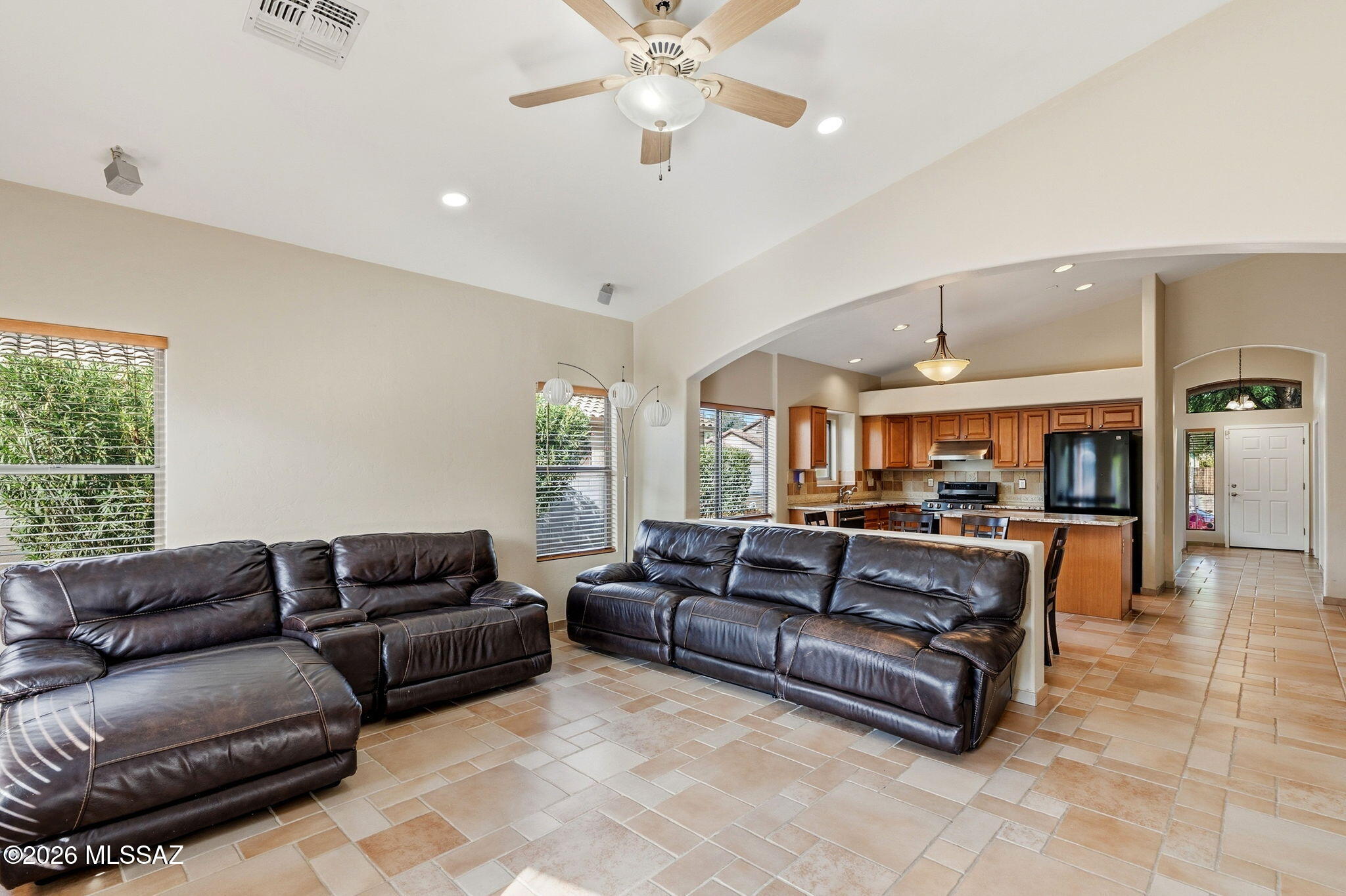 Beautifully maintained 3-bedroom + den home featuring an open layout and upgrades throughout! The cook's kitchen shines with granite countertops, a brand-new dishwasher and disposal, and plenty of space for entertaining. Enjoy peace of mind with a new hot water heater and HVAC system only 4 years old. No carpet anywhere for easy maintenance and modern style. Step outside to a private backyard with low-maintenance turf, perfect for relaxing or hosting guests. Conveniently located close to shopping, parks, and easy access to I-10, this home combines comfort, functionality, and an unbeatable location!