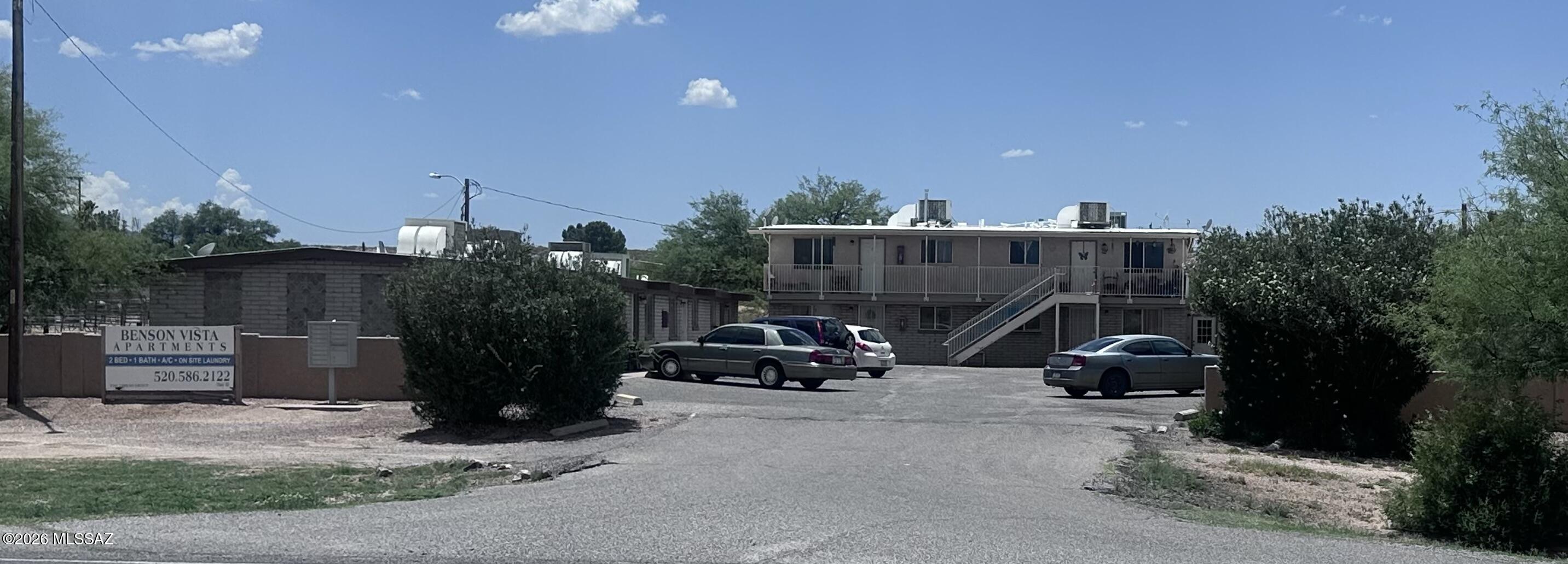 Prime investment opportunity in the heart of Benson! Benson Vista Apartments offers 12 well-designed units, each featuring 2 bedrooms and 1 bathroom. With 11 of the 12 units currently occupied, this property provides immediate income potential with room for additional upside. Conveniently located off Highway 80, residents enjoy easy access to local amenities, shopping, dining, and major travel routes. This multi-family property is a great opportunity for investors looking to expand their portfolio in a growing Southeast Arizona community.
Don't miss your chance to own a strong income-producing asset with excellent potential!