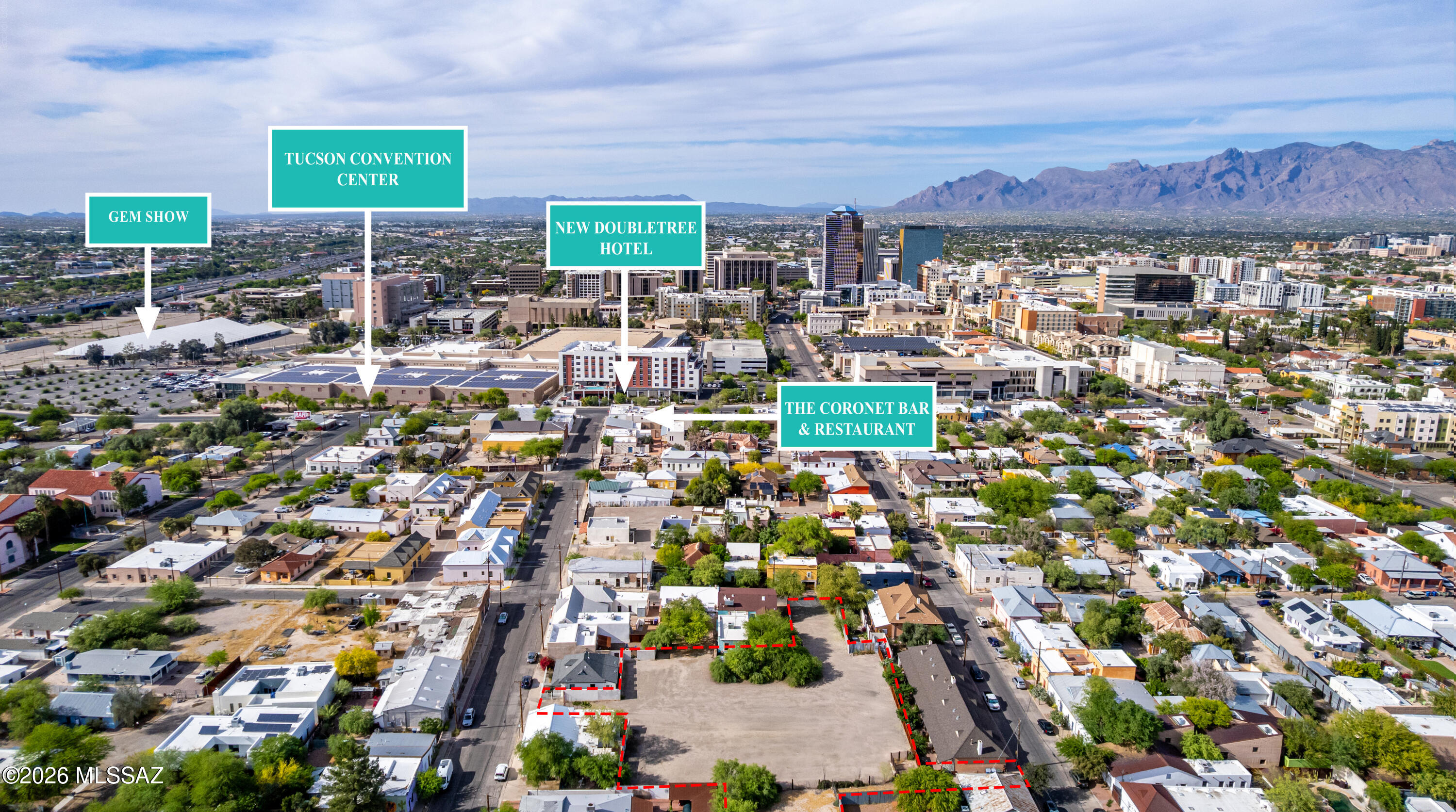 SELLER FINANCING AVAILABLE!
  Prime 31,195 SF (0.716 acres) vacant parcel in Barrio Viejo, one of Tucson's most distinctive historic neighborhoods. Walking distance to TCC, Gem show, DoubleTree Hotel, and even Downtown Tucson. Walkable to Sun Link Streetcar stops. Rare large infill opportunity as surrounding sites are rapidly being developed. Adjacent to new townhome construction at Meyer & Kennedy. Zoned HC-3 and HO-3 allowing residential and commercial uses. Includes 5 lots with addresses on Meyer and Kennedy and convent. No historic structures--development ready. Proposed lot split into five parcels under review with the City of Tucson. Custom plans available designed to complement Barrio Viejo's historic character. Ideal for luxury residential or mixed-use development.