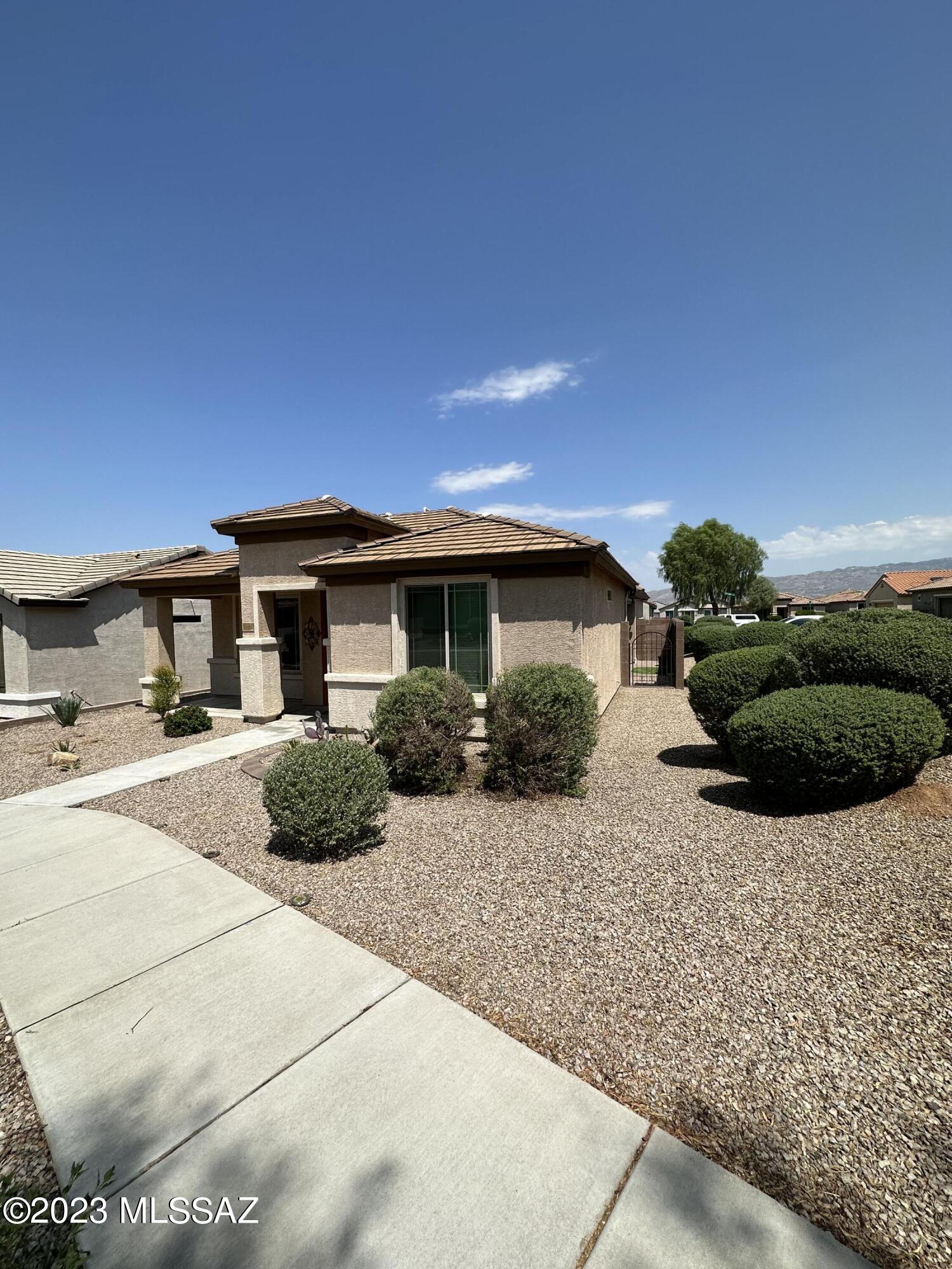 a''VAIL''able July 1st, 55+ Community-Spectacular 2 bedroom 2 bath 1609 Sq Ft home located in Del Webb adult 55+ community. Spacious living room upon entry, Office/Den area, dining area that opens to kitchen with wide center island good for gatherings, extra counter space for storage. Open master bedroom with walk in closet. 2 car garage, large utility room with washer & dryer. Backyard landscaping complete with sliding glass door to courtyard with Pergola shading. Enjoy an active adult lifestyle with included amenities, pool/spa, fitness center, crafts, pool table, tennis, trails, jogging paths, Rec center, near Del Lago Golf Course, shopping & restaurants and easy access to I-10.  Please call for a showing.