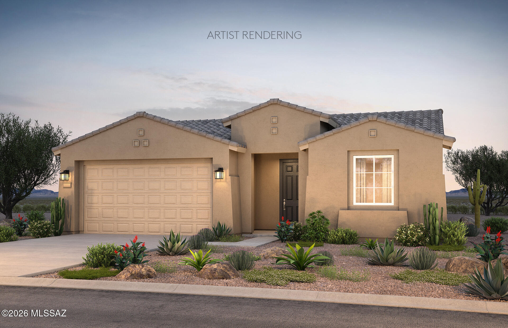 Available Fall 2026, this open-concept Haven floor plan features 2 bedrooms, a den, 2 baths, a 2' rear home extension, and a 2-car garage. Designed for comfort and convenience, it offers 9' ceilings, a walk-in pantry, tankless water heater, and gas connections in the kitchen, laundry, and backyard. The gourmet kitchen showcases upgraded Spirit Maple Café cabinetry, Atlantico granite countertops, stainless steel appliances, and pre-wiring for pendant lights. The owner's suite features a beautifully framed walk-in shower. Thoughtfully selected finishes complete this home. Community clubhouse is now open.