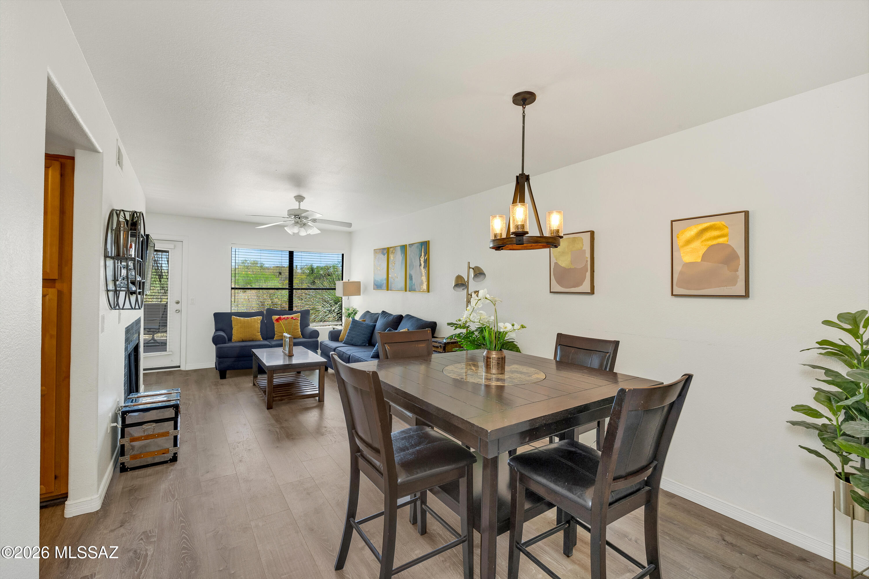 Located within the sought-after Greens at Ventana Canyon, this fully furnished, turnkey condominium offers effortless Foothills living in one of Tucson's premier resort-style communities. Perfectly suited as a full-time residence, seasonal retreat, or income-producing investment, this move-in ready ground-level condominium blends comfort, convenience, and lifestyle.

Featuring a desirable 2-bedroom, 2-bath layout, this condo offers serene views and a private patio ideal for enjoying Tucson's tranquil desert setting. Recent 2026 updates include new flooring, carpet, and water heater, enhancing both style and functionality.

Residents of The Greens at Ventana Canyon enjoy an exceptional amenity package with three resort-style pools, two spas, fitness center, clubhouse, BBQ areas, and an on-site HOA manager. 

Ideally positioned near world-class golf at Ventana Canyon, hiking at Sabino Canyon Recreation Area, scenic escapes to Mount Lemmon, upscale shopping, and acclaimed dining, this is low-maintenance Catalina Foothills living at its best. Rentals allowed.