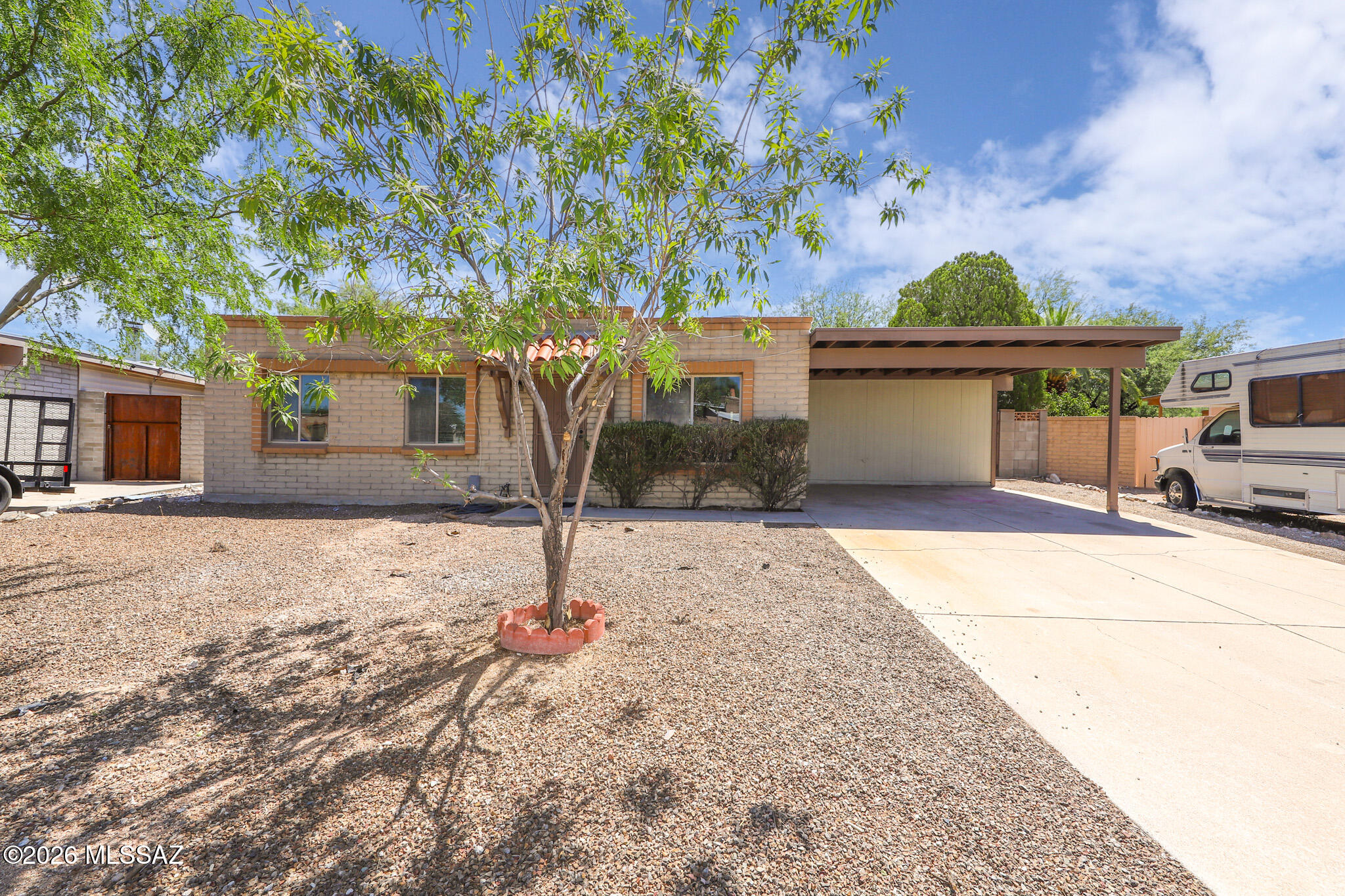 Welcome home to this East Tucson gem with no HOA! This 3-bedroom, 2-bath home offers a flexible bonus room perfect for a home office, playroom, gym, or additional living space. The updated kitchen features modern finishes and ample storage, while brand-new interior paint gives the home a fresh, move-in-ready feel. Major updates include a newer A/C unit, water heater, and a new gutter system with warranty for added peace of mind. Conveniently located near shopping, dining, parks, and scenic walking trails, this home combines comfort, functionality, and an unbeatable location.