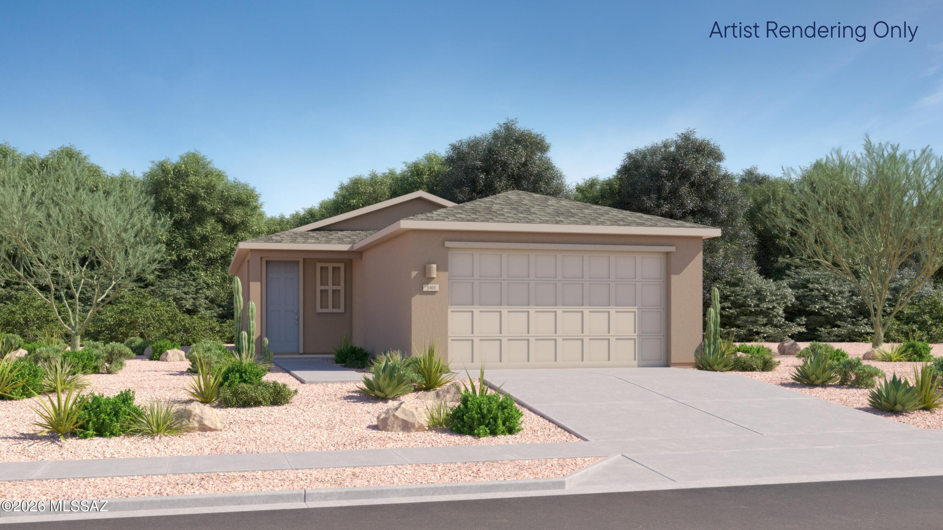 This spacious single-level home offers plenty of room to live and grow. A flexible open-concept floorplan combines the kitchen, living and dining areas, with a nearby patio offering seamless outdoor entertainment and recreation. Three bedrooms are tucked away to the side of the home, including the owner's suite in a private rear corner, complete with an en-suite bathroom and roomy walk-in closet.  Our homes come with Quartz Countertops, the Rinnai Tankless Water Heaters, Smart Thermostats, Post-Tension Foundation, Radiant barrier roof decking, 2'' Faux Wood Blinds and more! As an added bonus, this home comes complete with a washer and dryer!