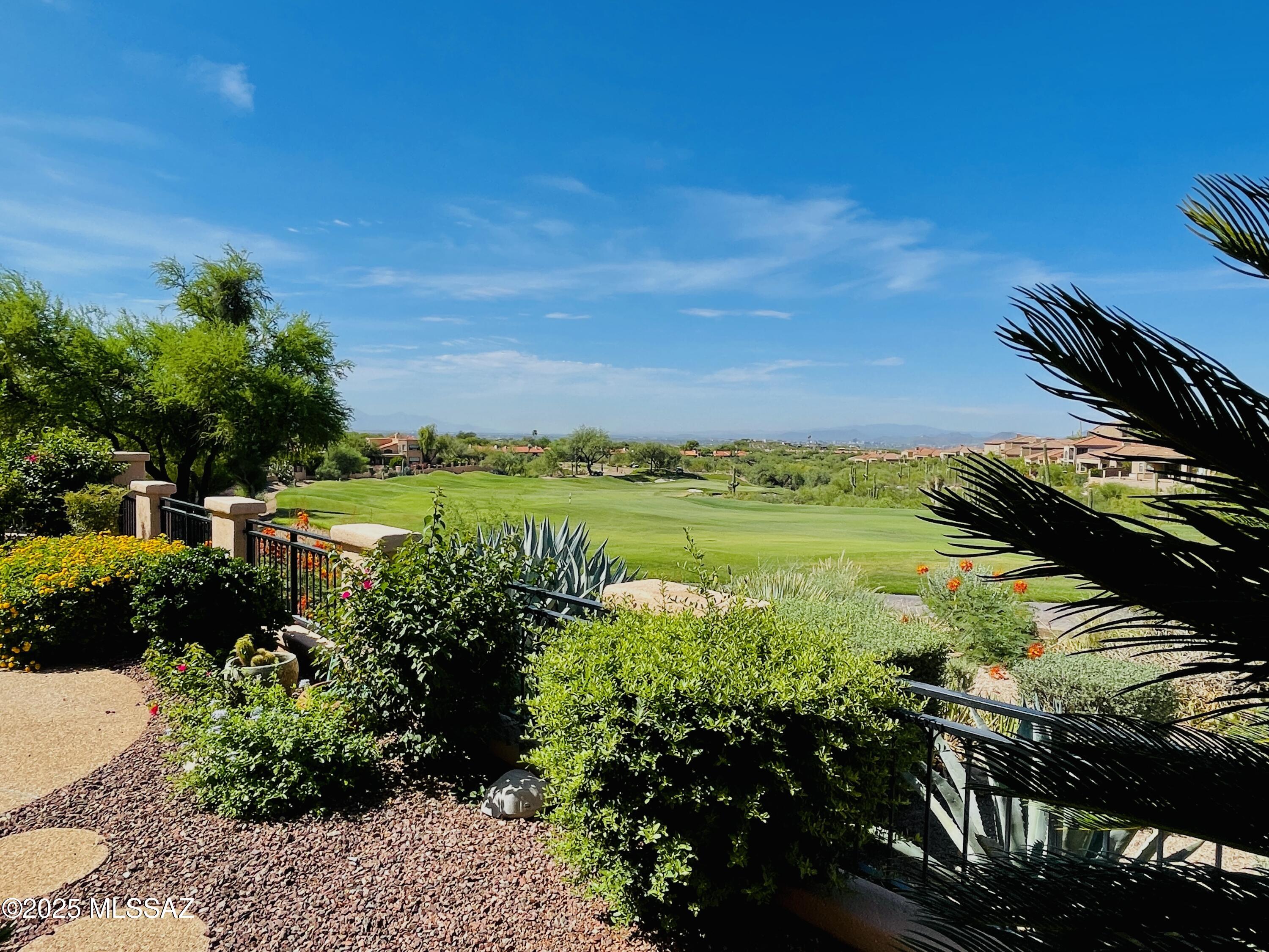 Spectacular FULLY FURNISHED in La Paloma. Remodeled, 2br/2.5ba w/Den. Stunning Views, Updated Gourmet Kitchen with Breakfast Bar, Lush Landscape that overlooks Golf Course, City, Colorful Mountains, and Sunset Views! King/Queen/Sofa Sleeper. Advertised peak season monthly rate $4500.00 rate includes expanded basic cable TV, WiFi, and trash. During peak season tenant is given $200/mo. toward remaining utilities. Make offer for off season terms..*Property does not have BBQ Grill **Tenant must agree to pay for 1/2 of owner's bi-weekly cleaning during tenancy (check with agent for amount) ***Access to La Paloma golf amenities requires club membership, not included. EMS Realty represents the Landlord only on this listing.  EMS REALTY REPRESENTS THE LANDLORD ONLY ON THIS LISTING