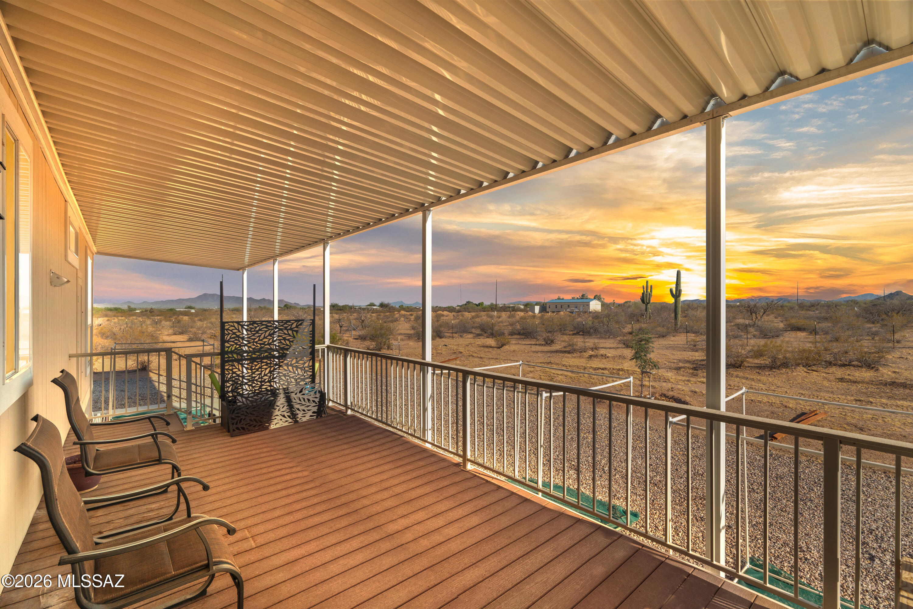 Room to roam and no HOA! This beautifully maintained 2-year-old manufactured home sits on 4.14 acres in Marana, offering the freedom to live the lifestyle you've been dreaming of. With 3 bedrooms, 2 bathrooms, and 1,680 sq ft, the open floor plan is bright, inviting, and move-in ready. Bring all your toys--RV, trailers, side-by-sides, boats, and more--with plenty of room to park and play. There's also ample space for horses, chickens, goats, gardens, or your dream workshop. Enjoy peaceful desert sunsets, starry skies, and country living with the convenience of nearby shopping, dining, and easy access to town. Endless possibilities await!