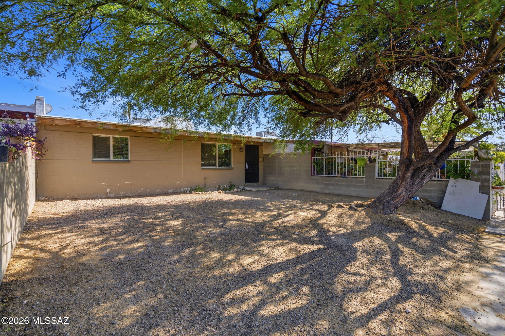 Discover the potential of this 2-bedroom, 1-bath home in South Tucson! Conveniently located near shopping, dining, schools, downtown Tucson, and easy I-10 access. Recent updates include a brand-new roof, fresh paint throughout, and a 3-year-old A/C unit, offering peace of mind and added value. The home features a functional floor plan, comfortable living spaces, and a spacious lot with plenty of room for outdoor enjoyment, storage, or future improvements. Whether you're a first-time homebuyer, downsizing, or looking for an investment opportunity, this property is ready for its next owner.