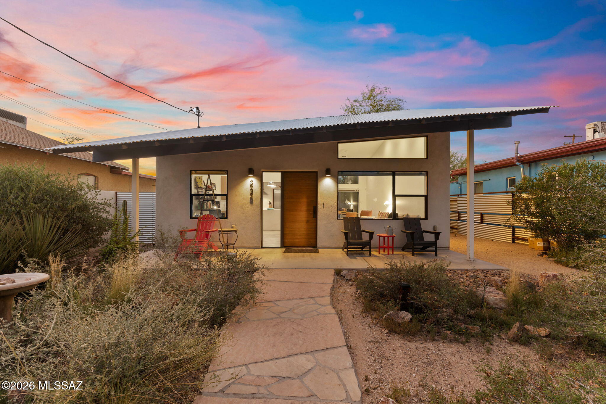 Experience contemporary living in the heart of historic Dunbar Springs. This stunning 3-bedroom, 2-bath home blends sleek modern design with the character and charm of one of Tucson's most vibrant neighborhoods. Featuring an open-concept floor plan, designer finishes, abundant natural light, and a beautifully appointed kitchen, this home is ideal for both everyday living and entertaining. Enjoy spacious bedrooms, stylish bathrooms, and low-maintenance outdoor spaces, all just minutes from Downtown Tucson, the University of Arizona, local restaurants, galleries, parks, and the streetcar. A rare opportunity to own modern construction in a thriving historic district.
