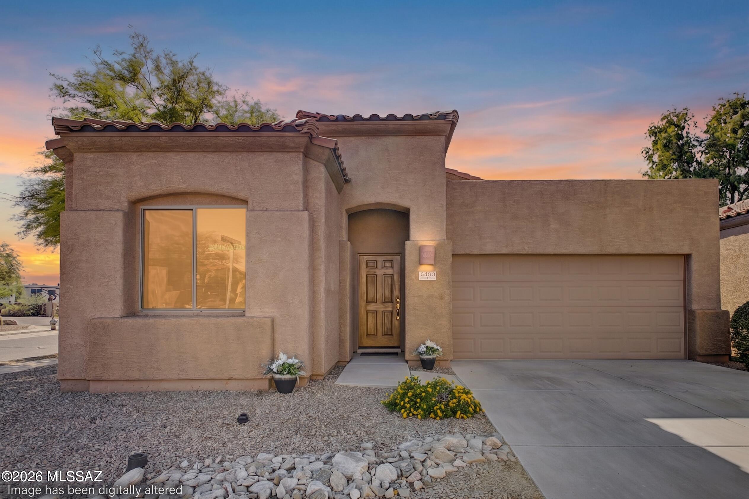 SAVE ON YOUR MONTHLY PAYMENT! This home qualifies for a 1% temporary rate buydown through the preferred lender. Lovingly maintained 3 Bed, 2 Bath on a great corner lot with a split floorplan & 10 ft ceilings! Tile flooring throughout, with carpet in bedrooms. Front yard maintenance handled by HOA! Easy access to Medical, shopping, & restaurants, PLUS the community Pool & Park! A Home warranty is provided for added peace of mind! Buy down subject to qualification and lender approval; terms apply.