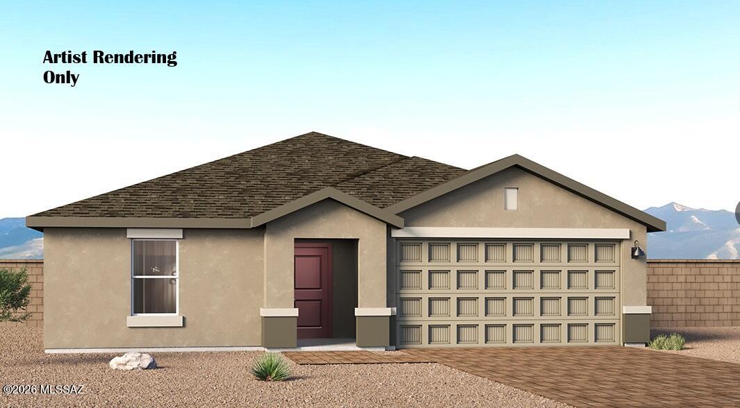Welcome to The Anza at Sorrel Ridge Estates by D.R. Horton in Southwest Tucson, AZ. This thoughtfully designed 1,695 sq. ft. single-story home blends style, comfort, and functionality--ideal for first-time buyers or those seeking room to grow. The open-concept layout connects the great room, dining area, and kitchen for effortless entertaining. Enjoy four bedrooms, including a spacious primary suite with walk-in closet and en-suite bath. A central laundry room, smart home features, and ample storage add convenience. Step outside to a backyard with mountain views and stunning sunsets. Sorrel Ridge Estates offers walking trails, a playground, dog park, and easy access to major employers and Tucson International Airport. No rear neighbors and mountain views!