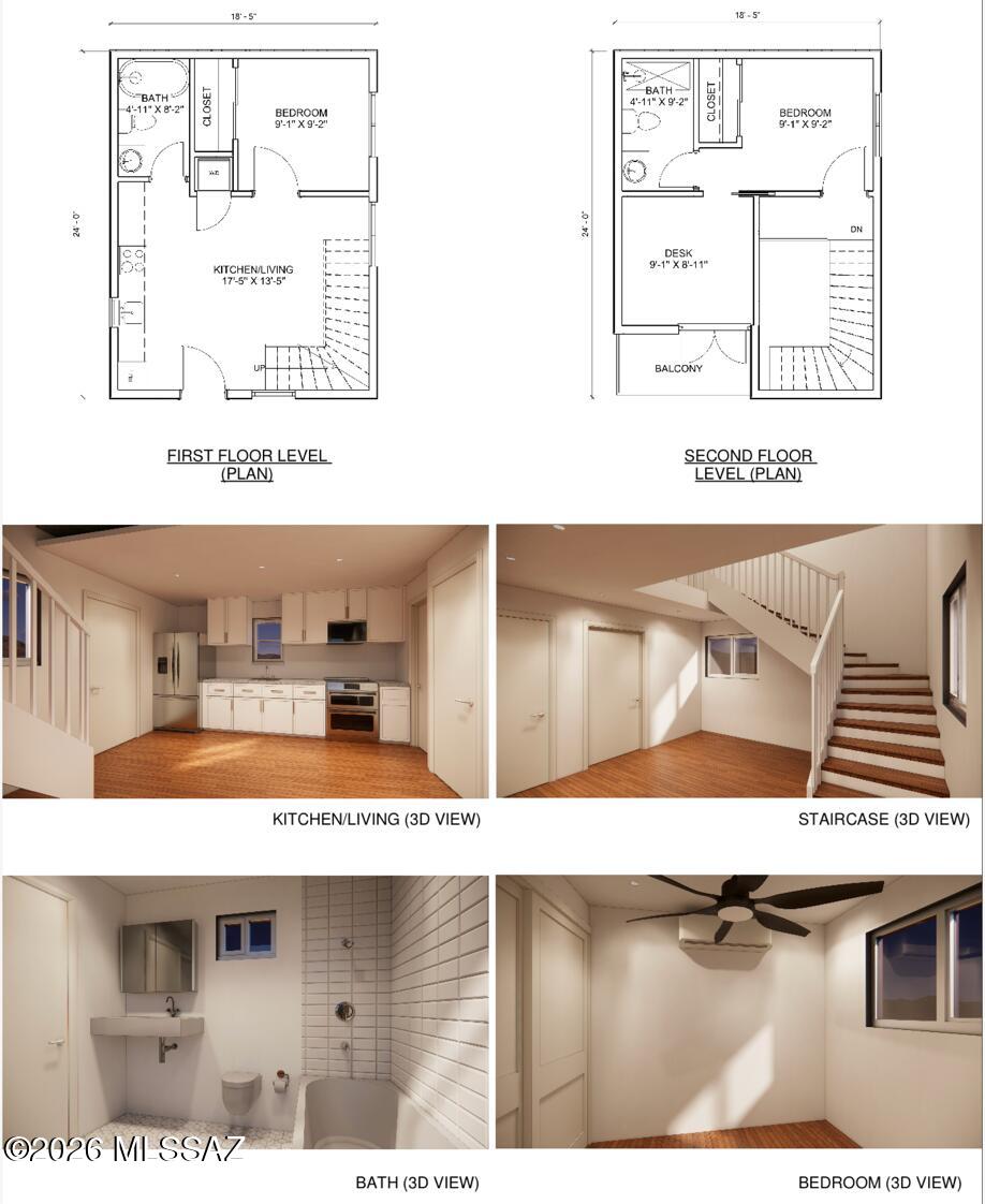 **NEW BUILD ALERT!** 1720 E Edison Unit #3 Incredible Two Story ADU! MOVE-IN INCENTIVES OFFERED!

Discover a newly constructed 2-bedroom, 2-bath ADU in Tucson, AZ, offering modern updates throughout. The unit features new flooring, new kitchen cabinets, new appliances, and a new bathroom. Thoughtfully designed with a split floor plan and a new roof, the residence also includes off-street parking for convenience. Situated in Tucson, this recently built ADU combines contemporary finishes with practical layout and amenities. 2 story building!