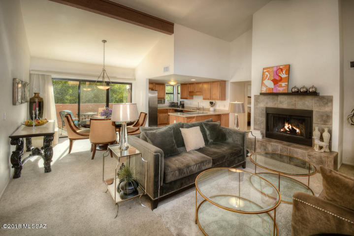 Located within the desirable community of Ventana Vista Condominiums.  This fully furnished 2BD/2BA condo offers privacy, beautiful furnishings, 2 patios, updated kitchen with stainless steel appliances and much more! Located on the 2nd floor.  Washer and dryer included.  Amazing resort-like amenities include a heated pool, 2 spas, fitness center and clubhouse.  CALL FOR SEASONAL RATES & AVAILABILITY.