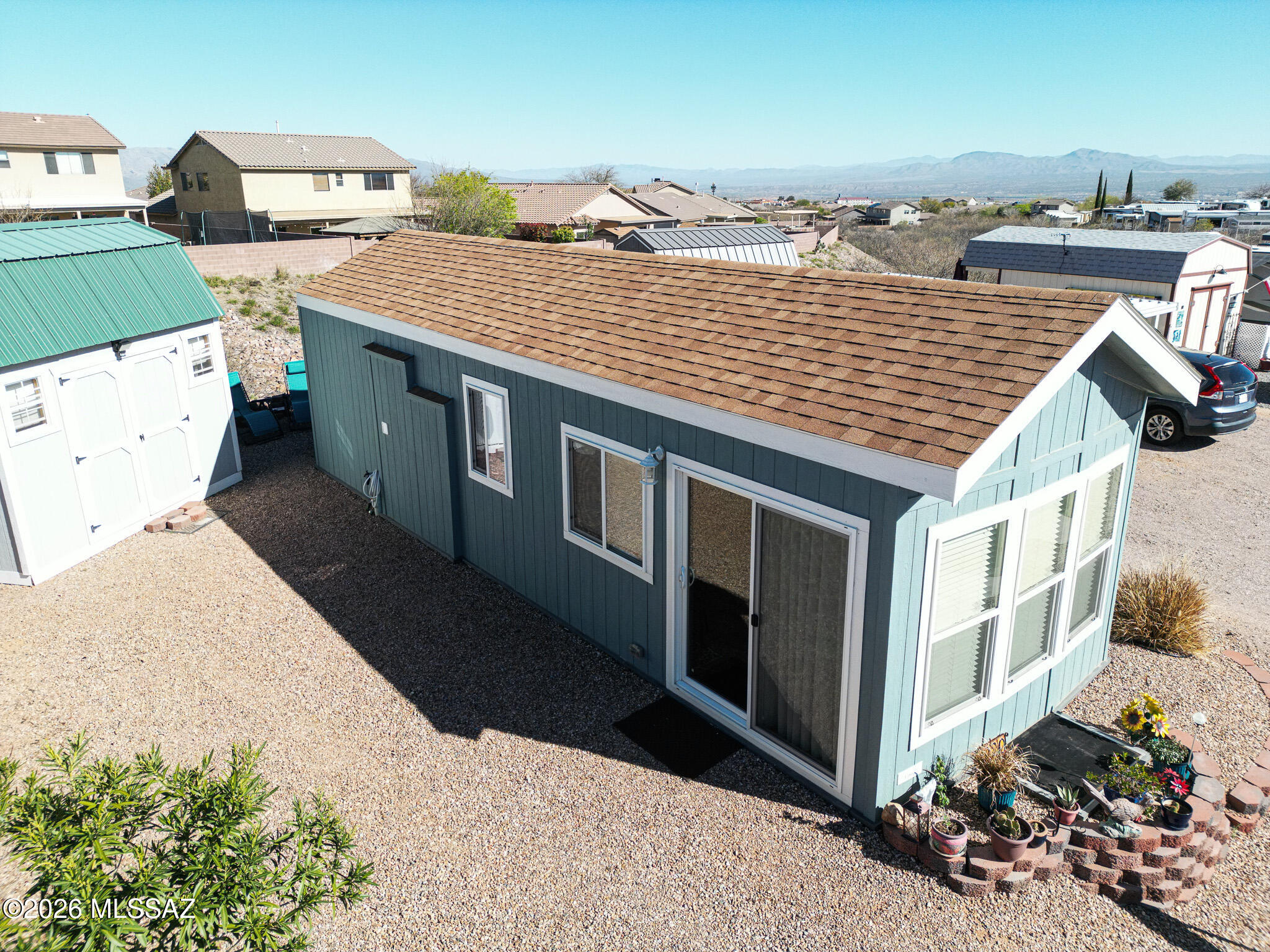 Pride of Ownership evident throughout!    Well- equipped one bedroom, one bath Park Model that includes all kitchen appliances and washer and dryer too. 8' X 12' shed with loft storage.  In RV Resort with all the amenities to enjoy the Good Life, pool, Community Center, dog parks, and much more!