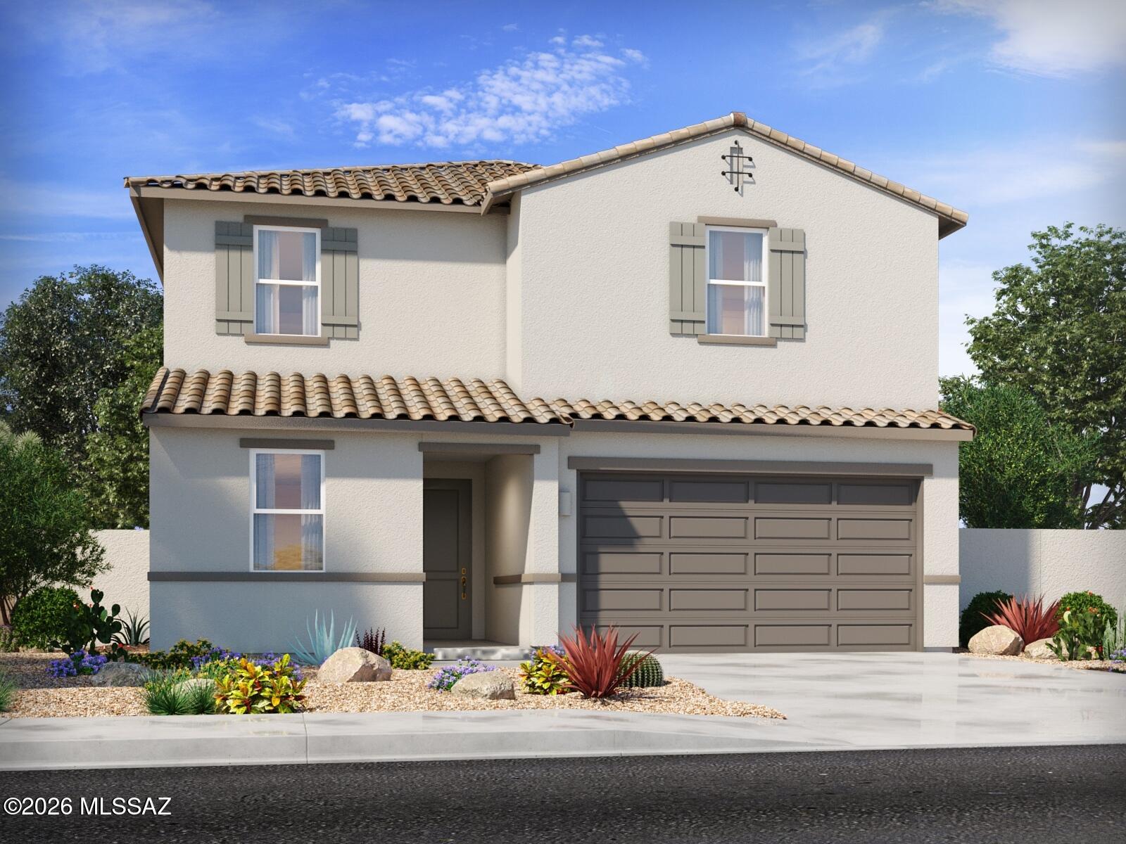 Brand new, energy-efficient home available by Jul 2026! This spacious 5-bedroom plan features a downstairs guest bedroom and bathroom, perfect for overnight visitors. Upstairs, you'll enjoy additional living space in the loft. Sunset Crest is now selling in Ajo and Kinney. Experience a serene desert lifestyle in a community designed for comfort and connection, complete with a neighborhood playground, picnic tables, and shaded ramadas.  Each of our homes is built with innovative, energy-efficient features designed to help you enjoy more savings, better health, real comfort and peace of mind.
