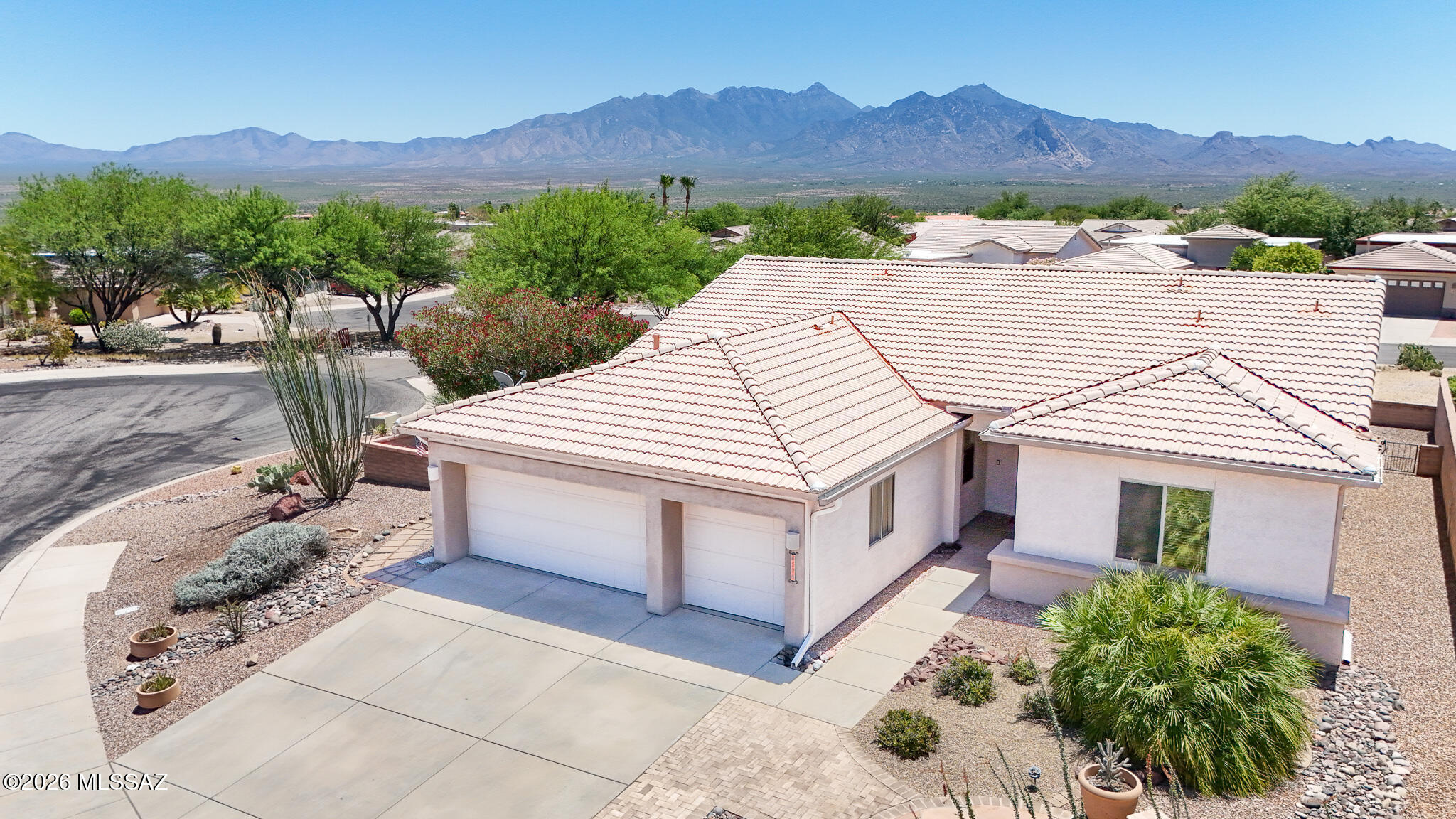 Beautiful 55+ Green Valley rental with stunning mountain views and low-maintenance desert landscaping! This spacious home features an open floor plan, large kitchen with ample storage and counter space, covered back patio, and abundant natural light throughout. In addition to the main living areas and bedrooms, the home includes a dedicated office space and an extra den/flex room perfect for hobbies, guests, or a second living area.
Located near golf courses, recreation centers, shopping, dining, walking paths, and medical facilities, this home offers convenient access to everything Green Valley has to offer.
Owner pays water, sewer, trash, and landscape maintenance. Quiet neighborhood and move-in ready!