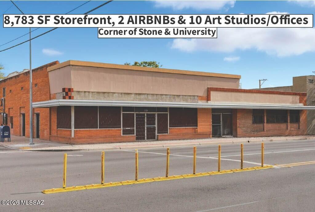 744-755 N Stone Ave is Zoned C-3, 8,783 Total SF on a 7,333 SF Lot. 750 N Stone has a 2,707 SF Storefront retail with a 2,624 SF basement. Plus 2 furnished income-producing apartments. 748 N Stone is 2,856 SF, being leased as 10 income-producing art studios/offices. Great location on the corner of Stone and University. 3 Parking Spaces (1 Covered). Inquire about current income and financials.