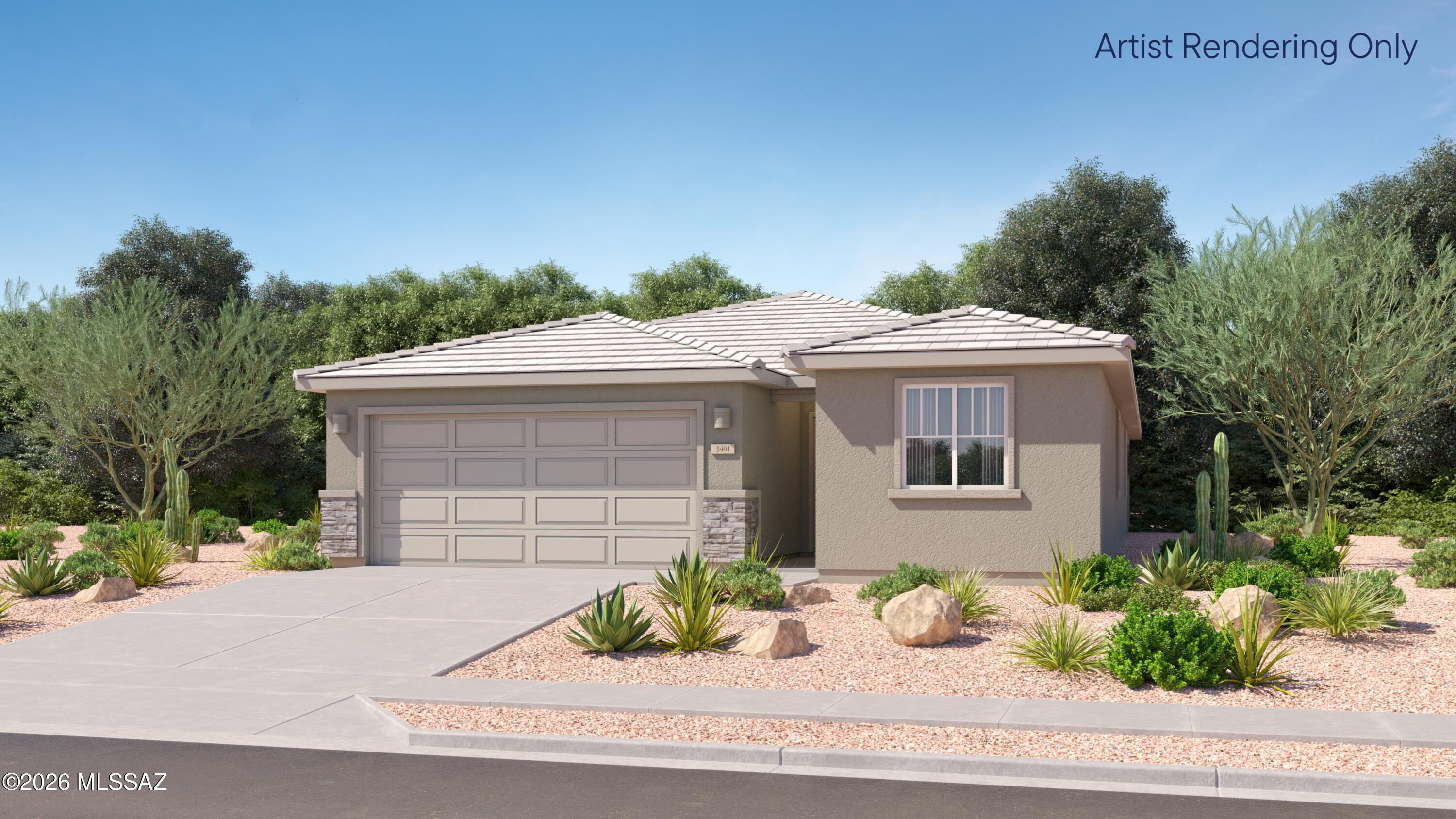 A Next Gen® single-story plan, this spacious home features an attached private suite with its own living area, kitchenette, bedroom and bathroom. In the main home is an open-concept living space that flows out to a covered patio, along with a total of three bedrooms. The owner's suite is tucked away in the back and enjoys a convenient bathroom and walk-in closet. Our homes come with Quartz Countertops, the Rinnai Tankless Water Heaters, Smart Thermostats, Post-Tension Foundation, Radiant barrier roof decking, 2'' Faux Wood Blinds and more! As an added bonus, this home includes a washer and dryer.