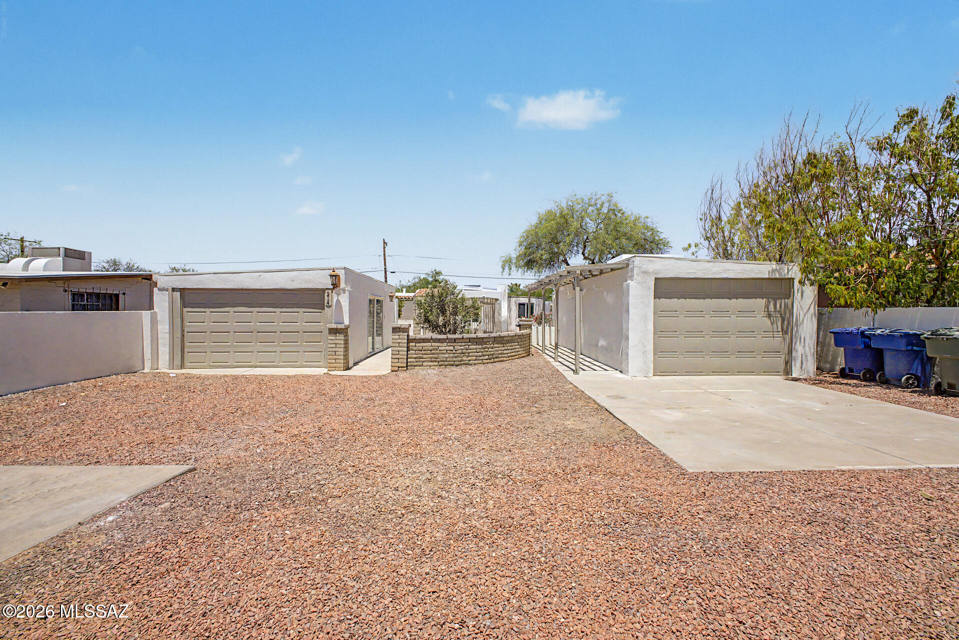 Take advantage of this fantastic opportunity! This 3-bedroom property offers double detached garages, providing versatile space for a workshop, storage, and all your toys. House was remodeled in April/May 2026. You'll also find an inviting courtyard for enjoying morning coffee. Inside, you're welcomed by a serene living room with a soothing palette, wood-look flooring, and an inviting fireplace. The well-appointed kitchen comes with white shaker cabinets, recessed lighting, and sleek stainless steel appliances. The main bedroom includes a private bathroom and a practical walk-in closet. Unwind at the end of a long day in the backyard, featuring a covered patio and ample space for outdoor relaxation. Don't miss out on this fantastic opportunity!